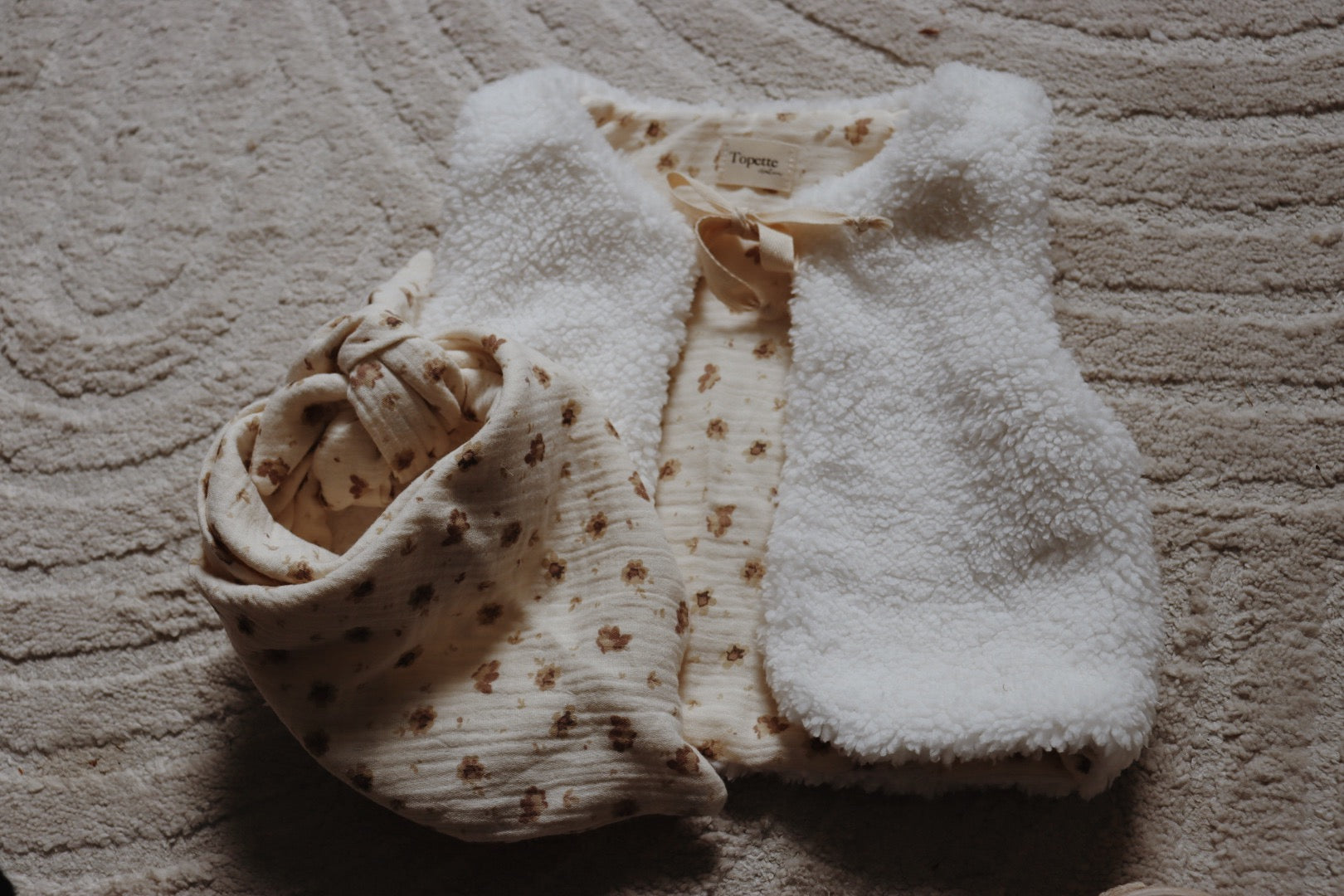 Gilet de berger Roses brunes