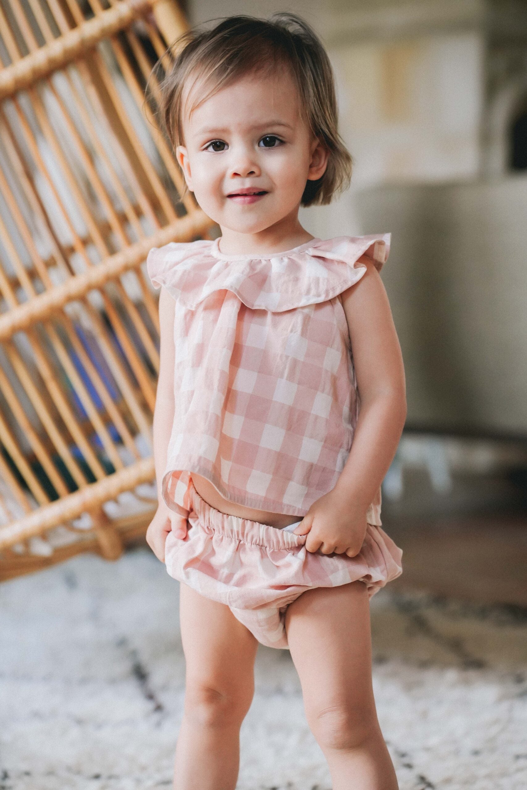 Blouse vichy rose THAÏS