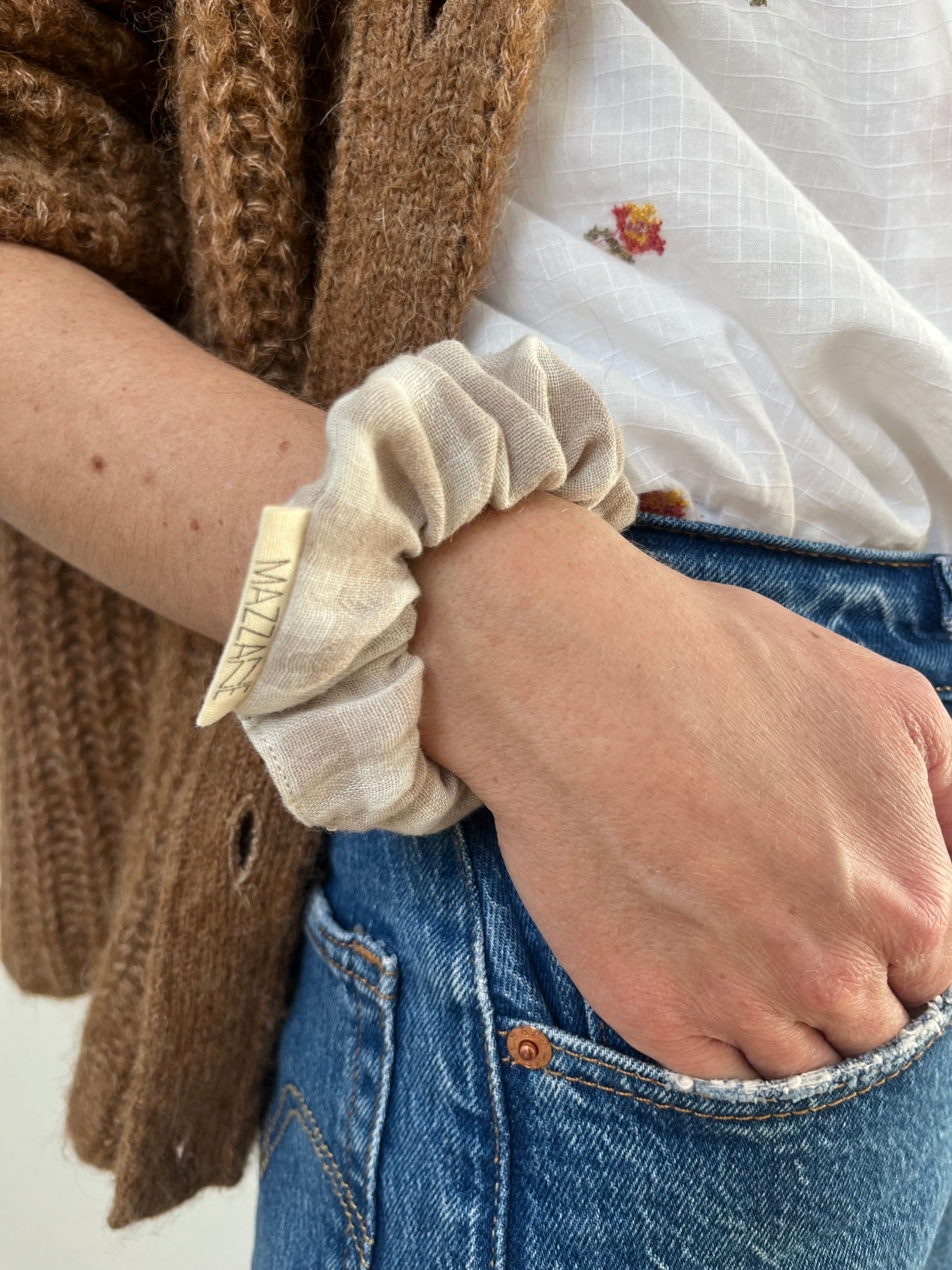 Chouchou Femme En Gaze De Coton