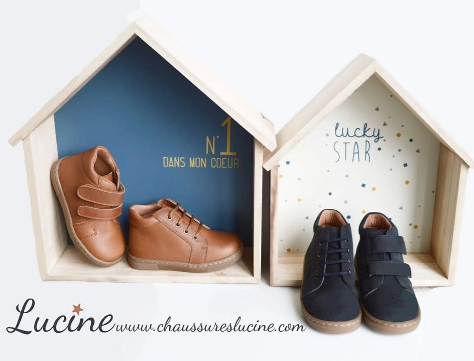 Chaussures Garçon Souples À Lacets Achille - Cuir Camel