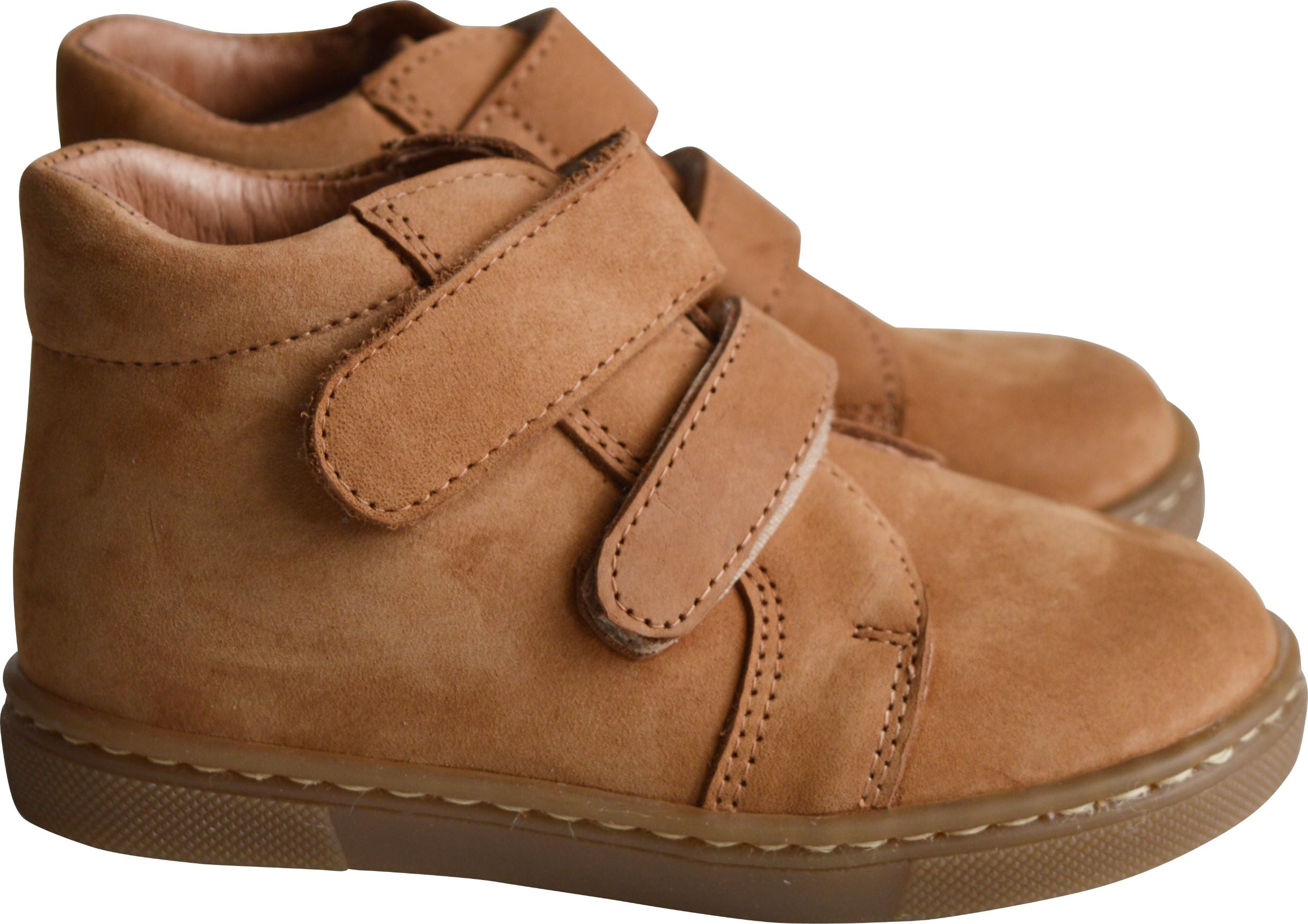 Chaussures Garçon Souples Scratch Achille - Nubuck Camel