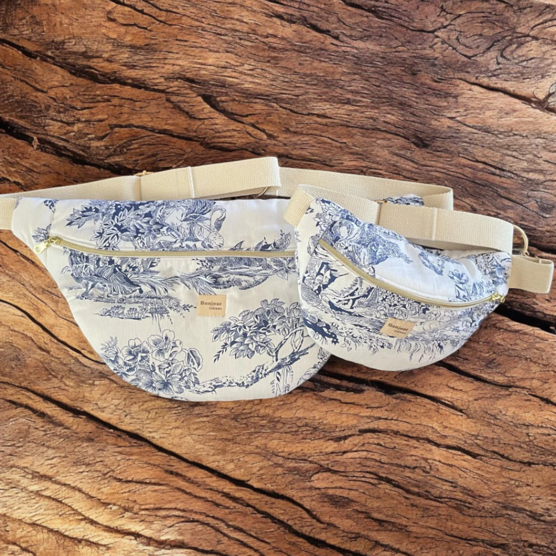 Sacs Banane Duo Mère-Fille - Toile de jouy