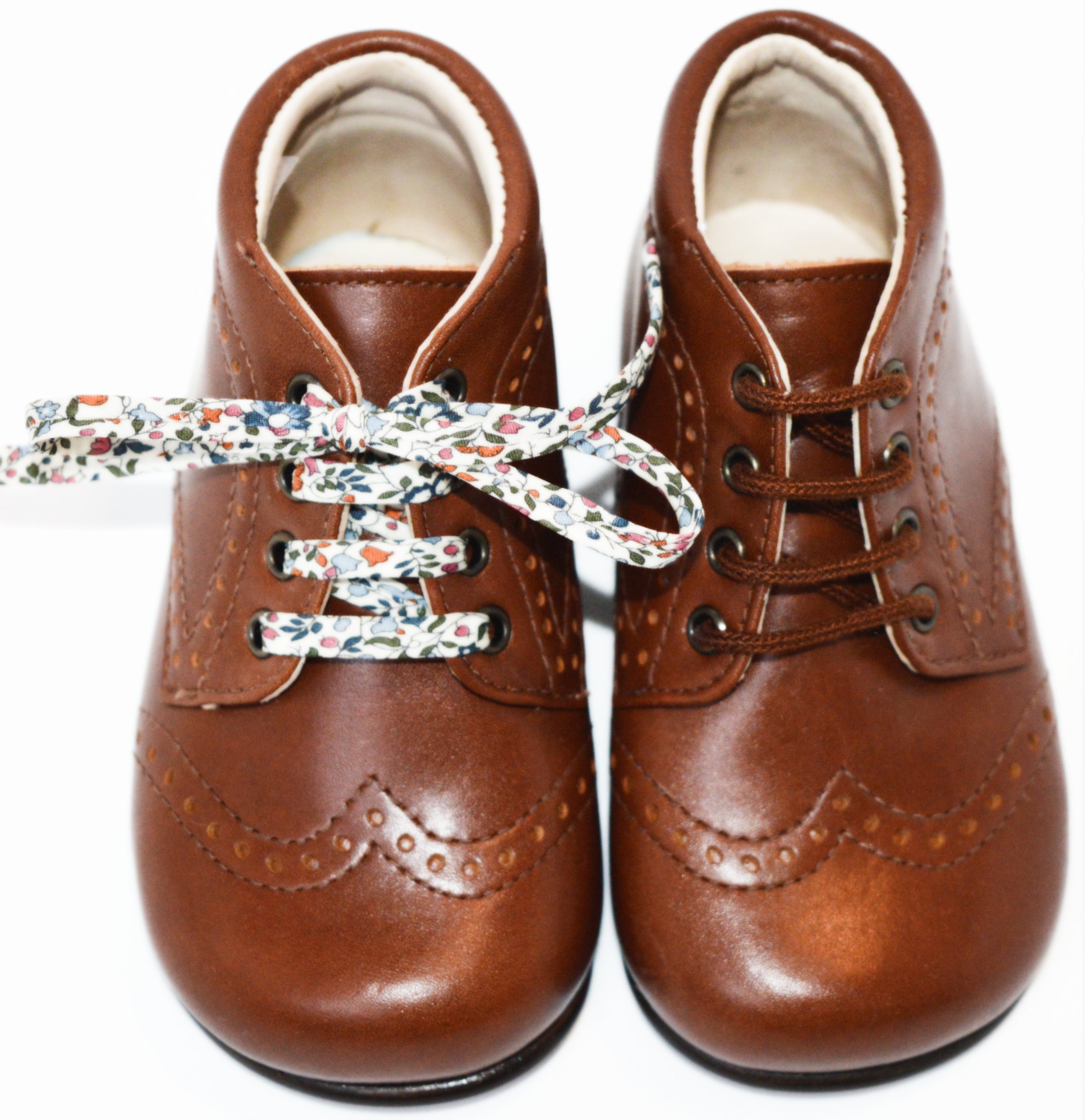 Chaussures Bottillons Adélie Bout Golf - Cuir Cognac