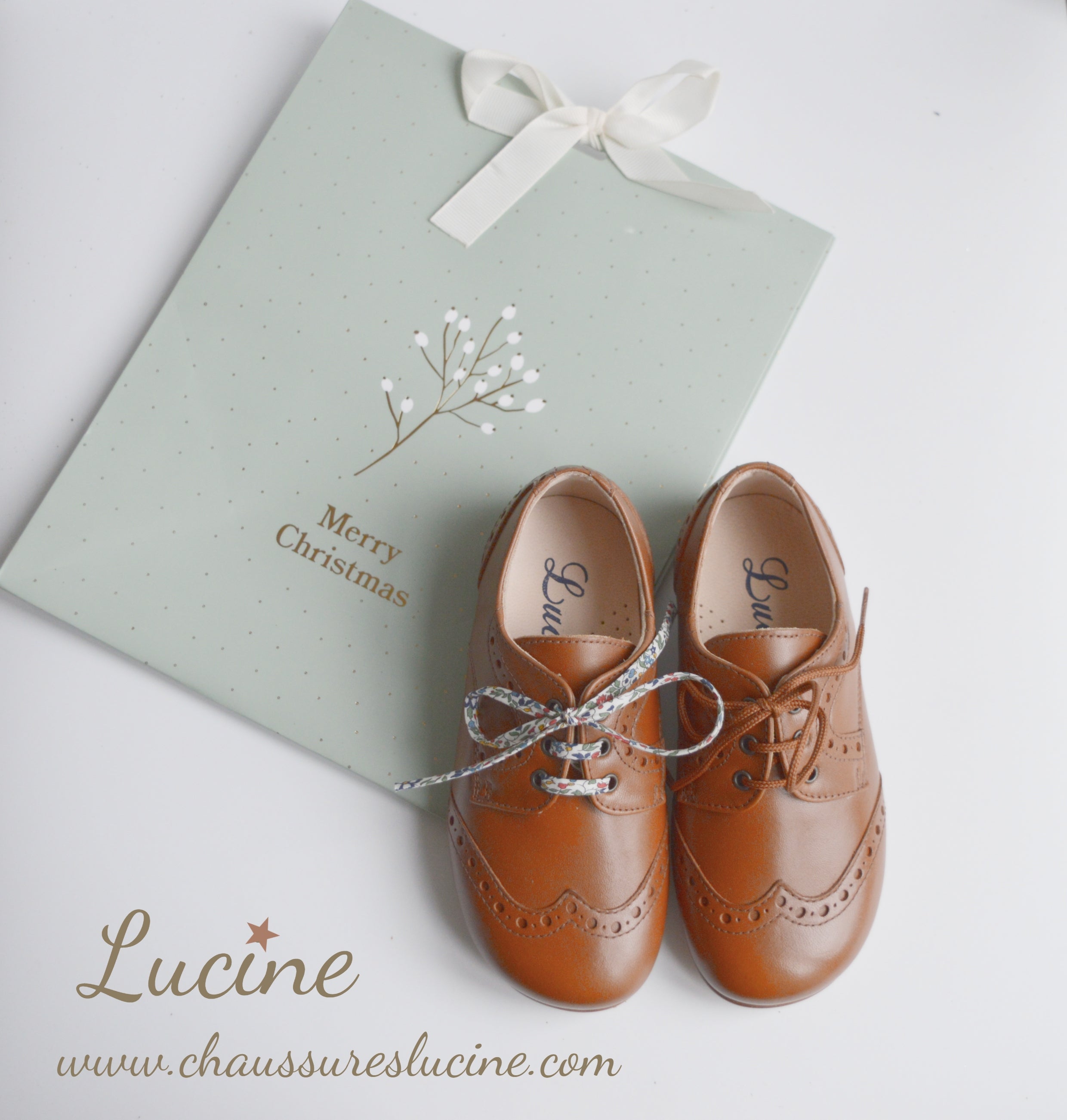 Chaussures Derbies Enfant À Lacets Gabriel Bout Golf - Cuir Camel