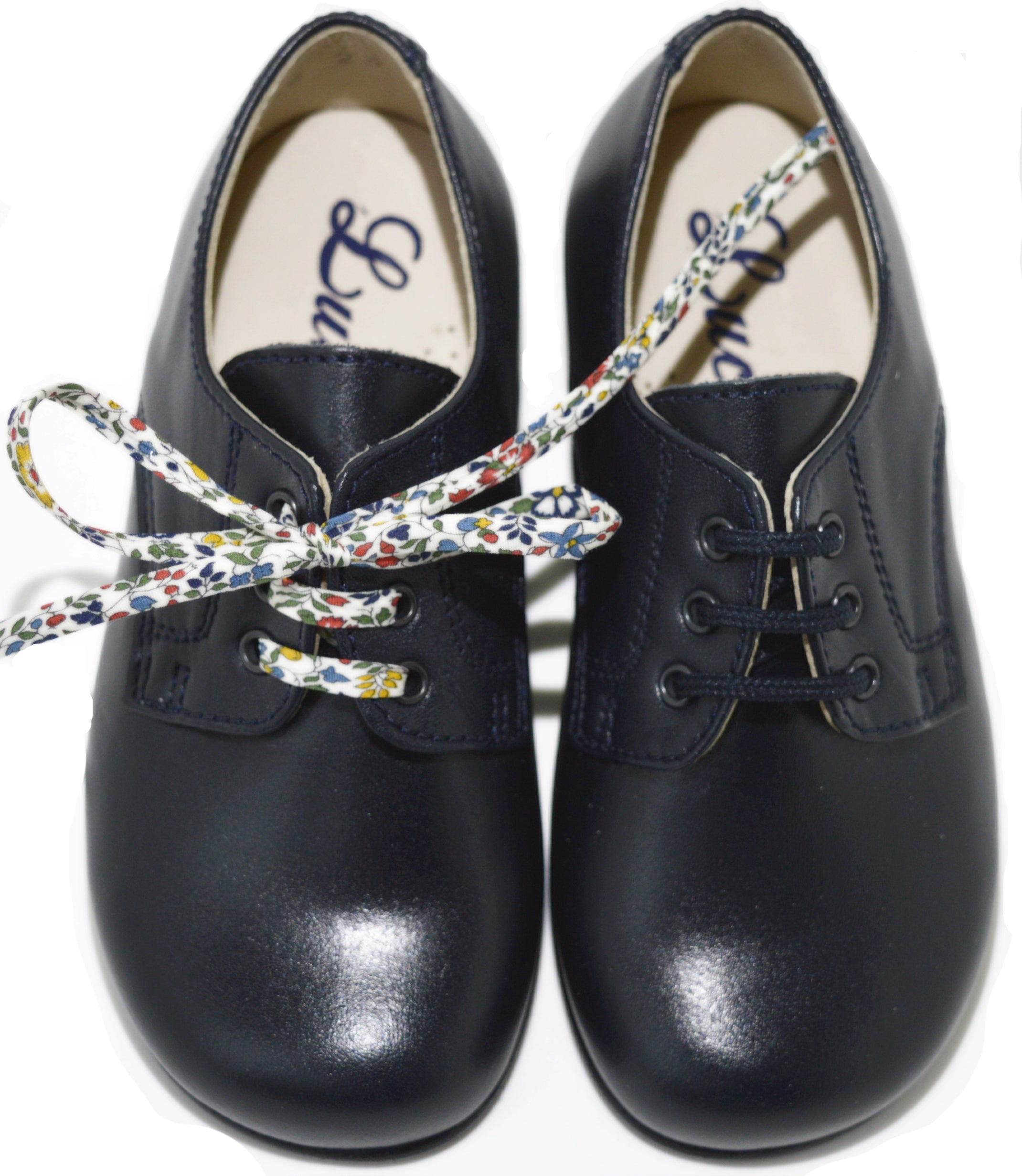 Chaussures Derbies Enfant À Lacets Gaël - Cuir Bleu Marine