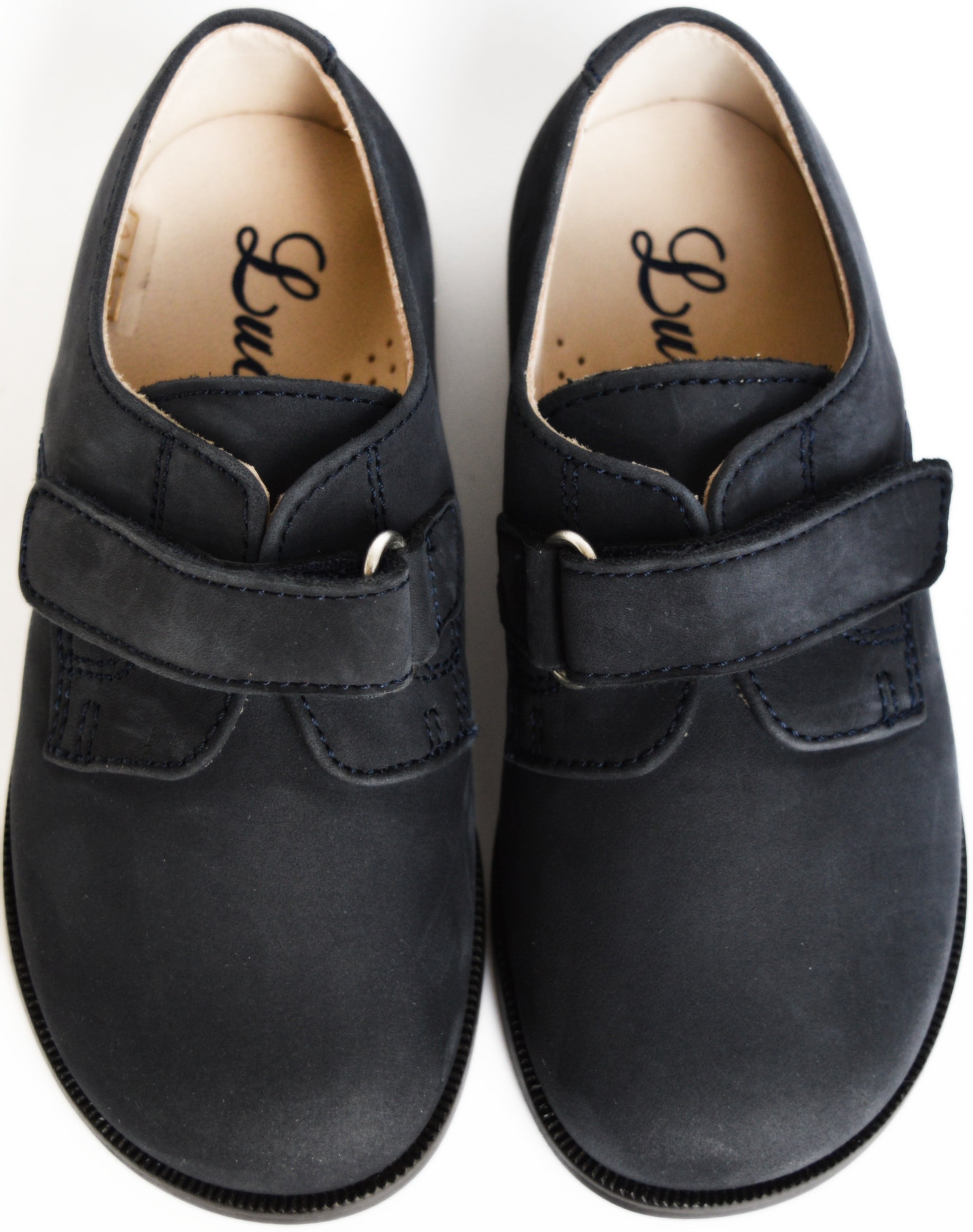 Chaussures Enfant Resistantes Scratch Gaël - Nubuck Bleu Marine