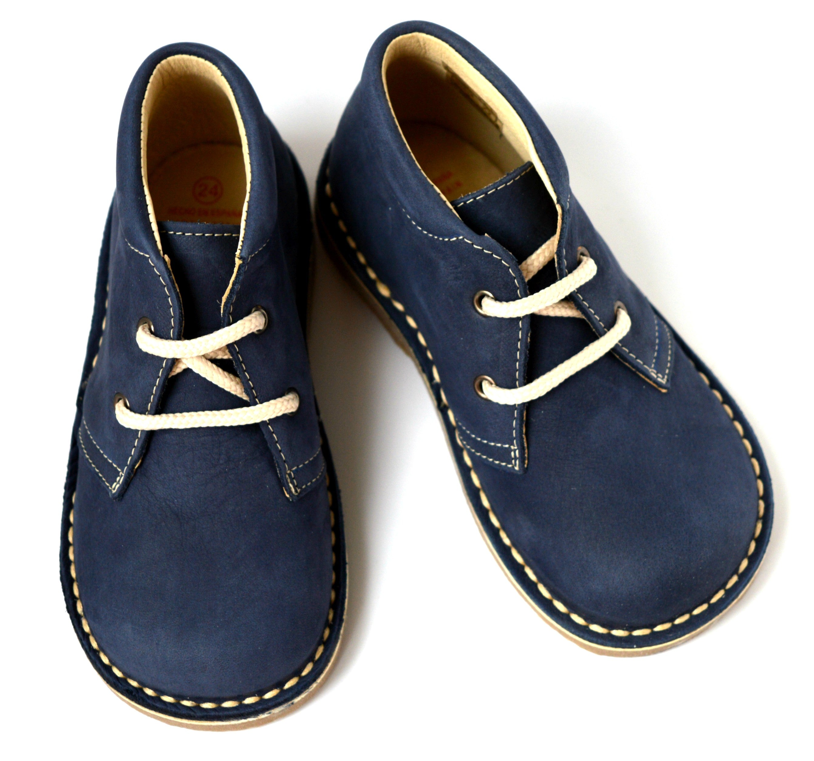 Chaussures Garçon À Lacets Gaspard - Nubuck Bleu Navy