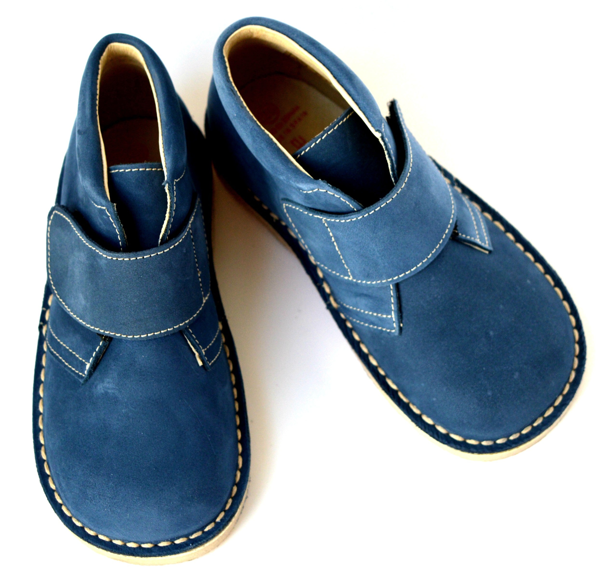 Chaussures Garçon Scratch Gaspard - Nubuck Bleu Jean Denim