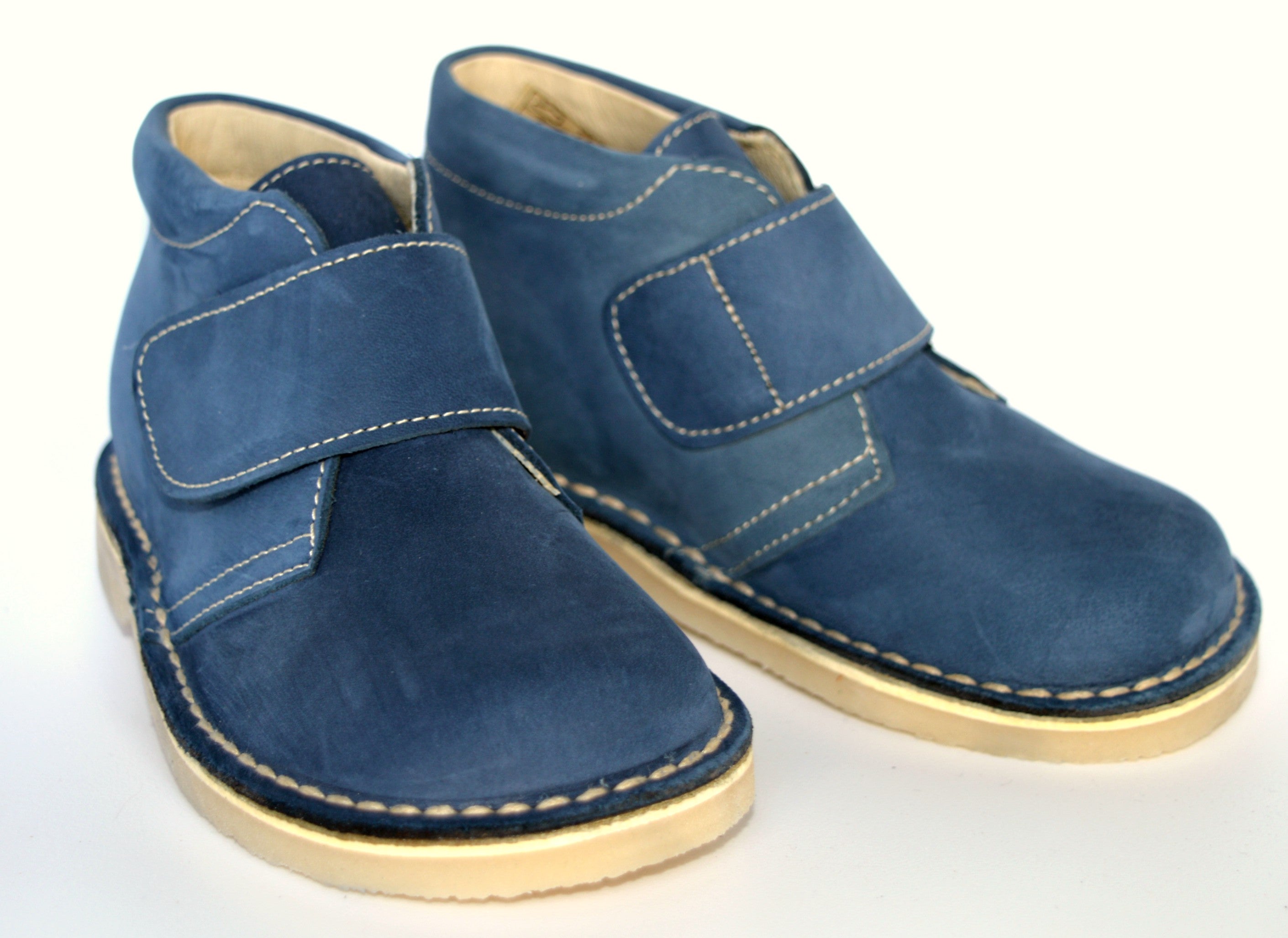 Chaussures Garçon Scratch Gaspard - Nubuck Bleu Jean Denim