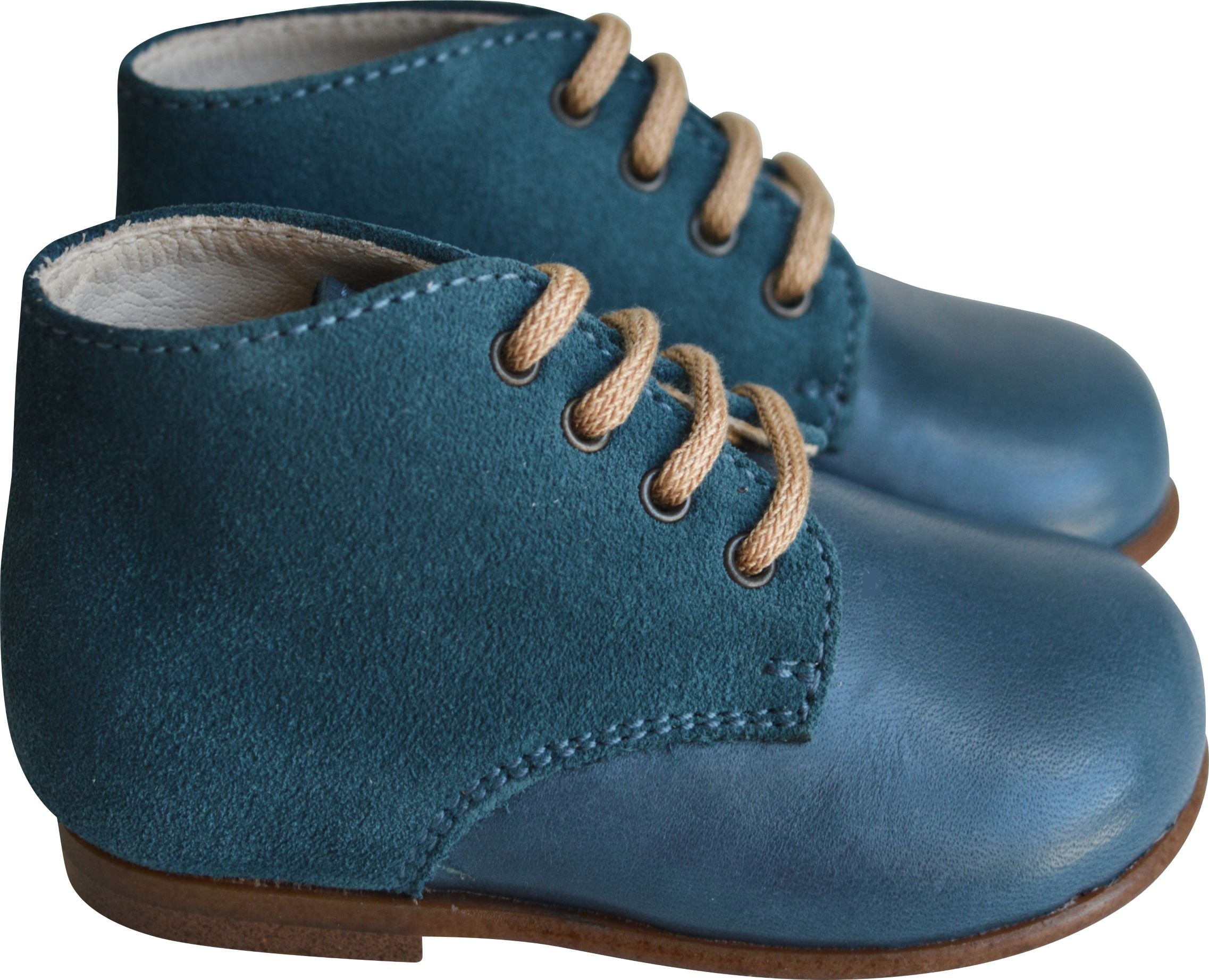 Chaussures Bottillons Hector - Cuir Bleu Canard