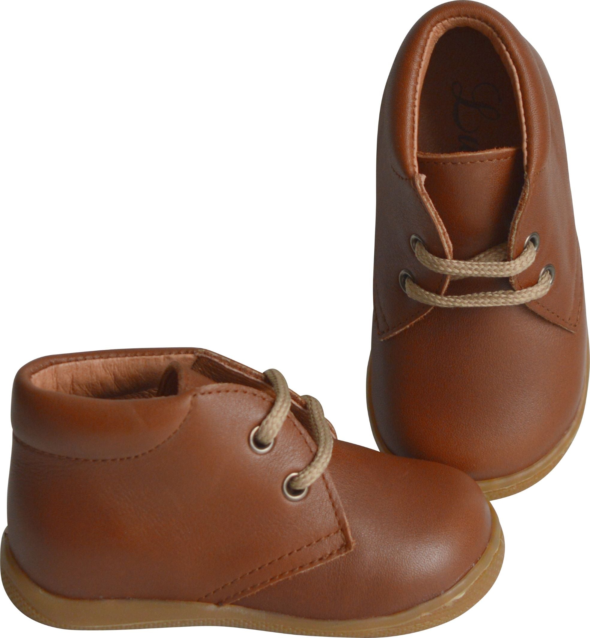 Chaussures Bottillons Lucien Lacets - Cuir Cognac