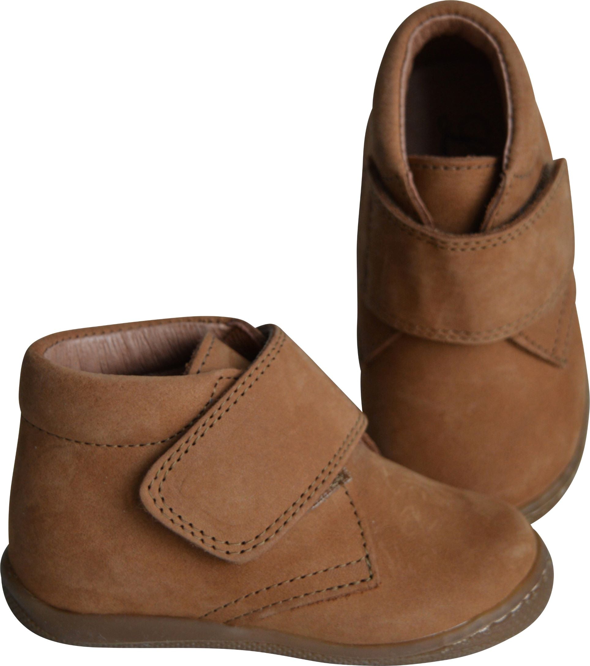 Chaussures Bottillons Scratchs Lucien - Nubuck Camel