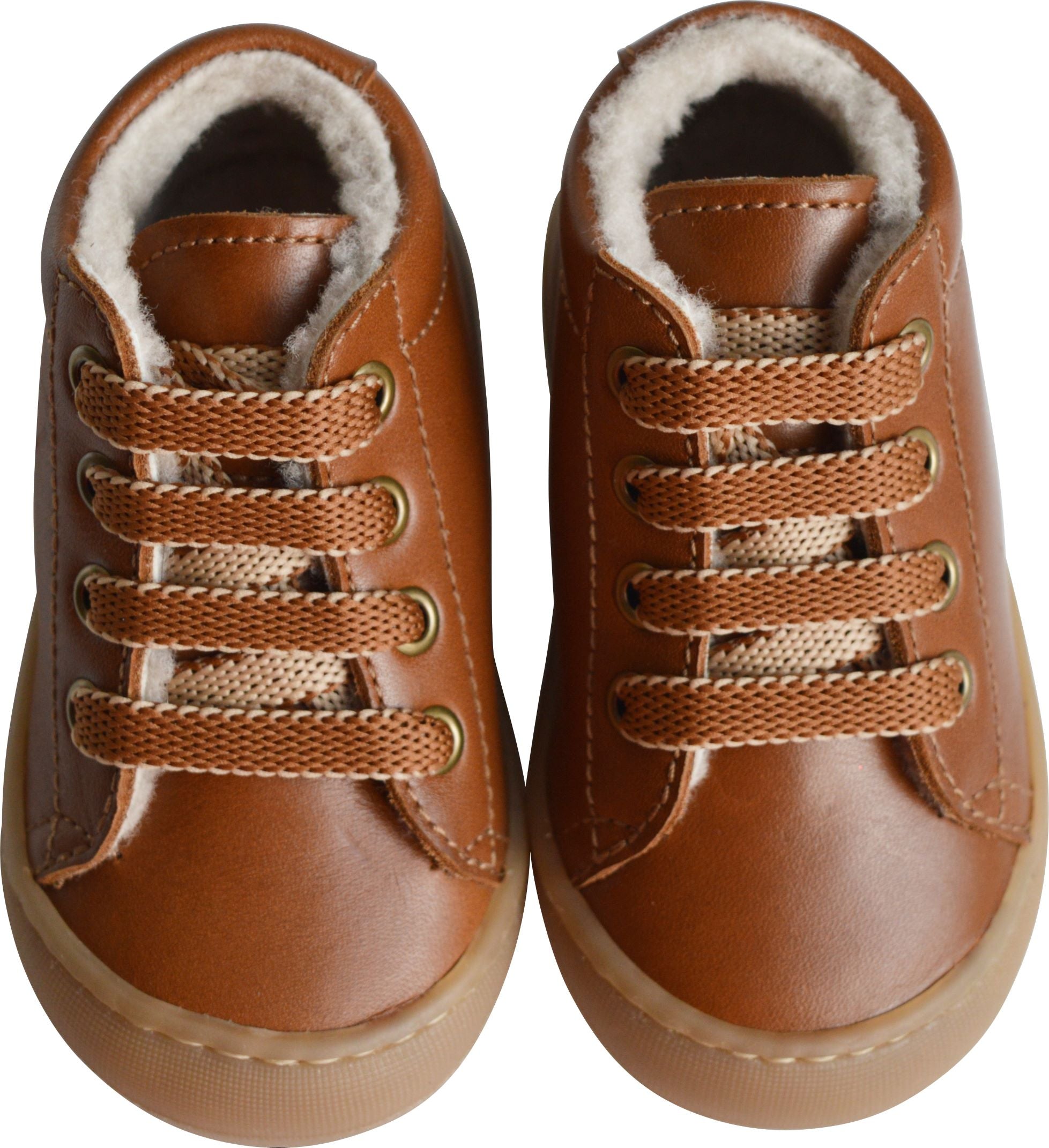 Chaussures Fourrées Souples Max Lacets - Cuir Camel