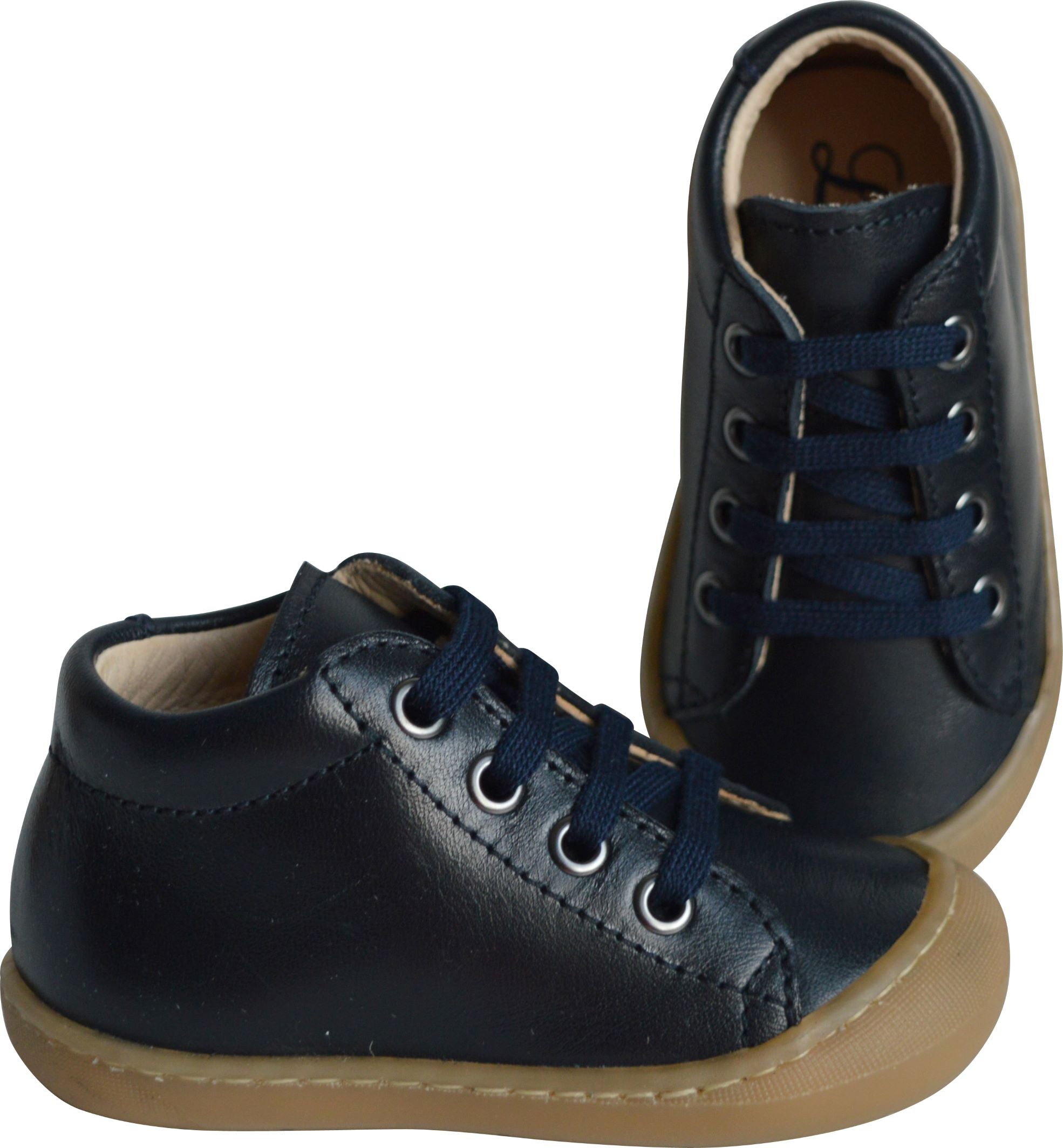 Chaussures Souples Max Lacets - Cuir Marine