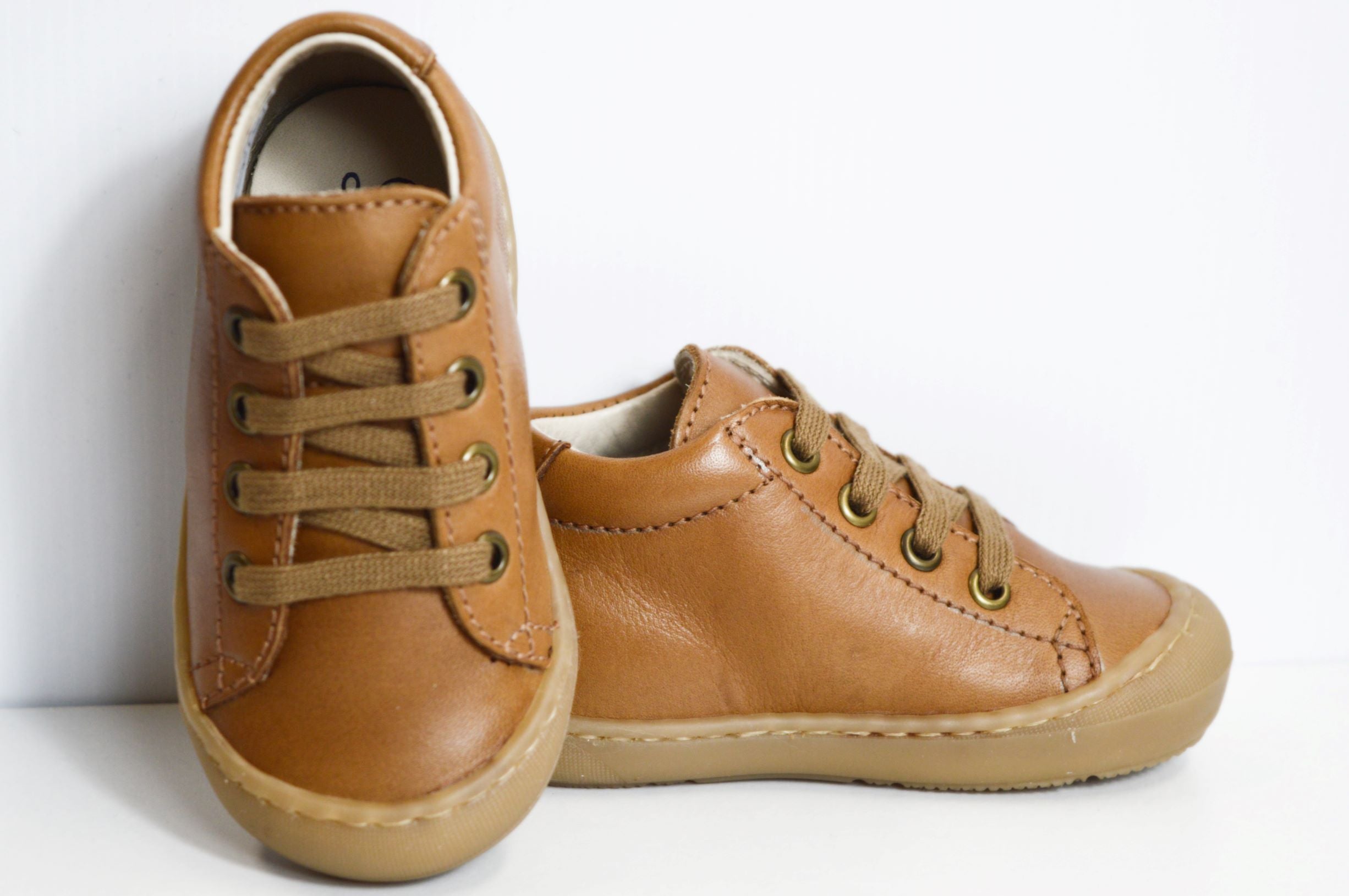 Chaussures Souples Max Lacets - Cuir Camel