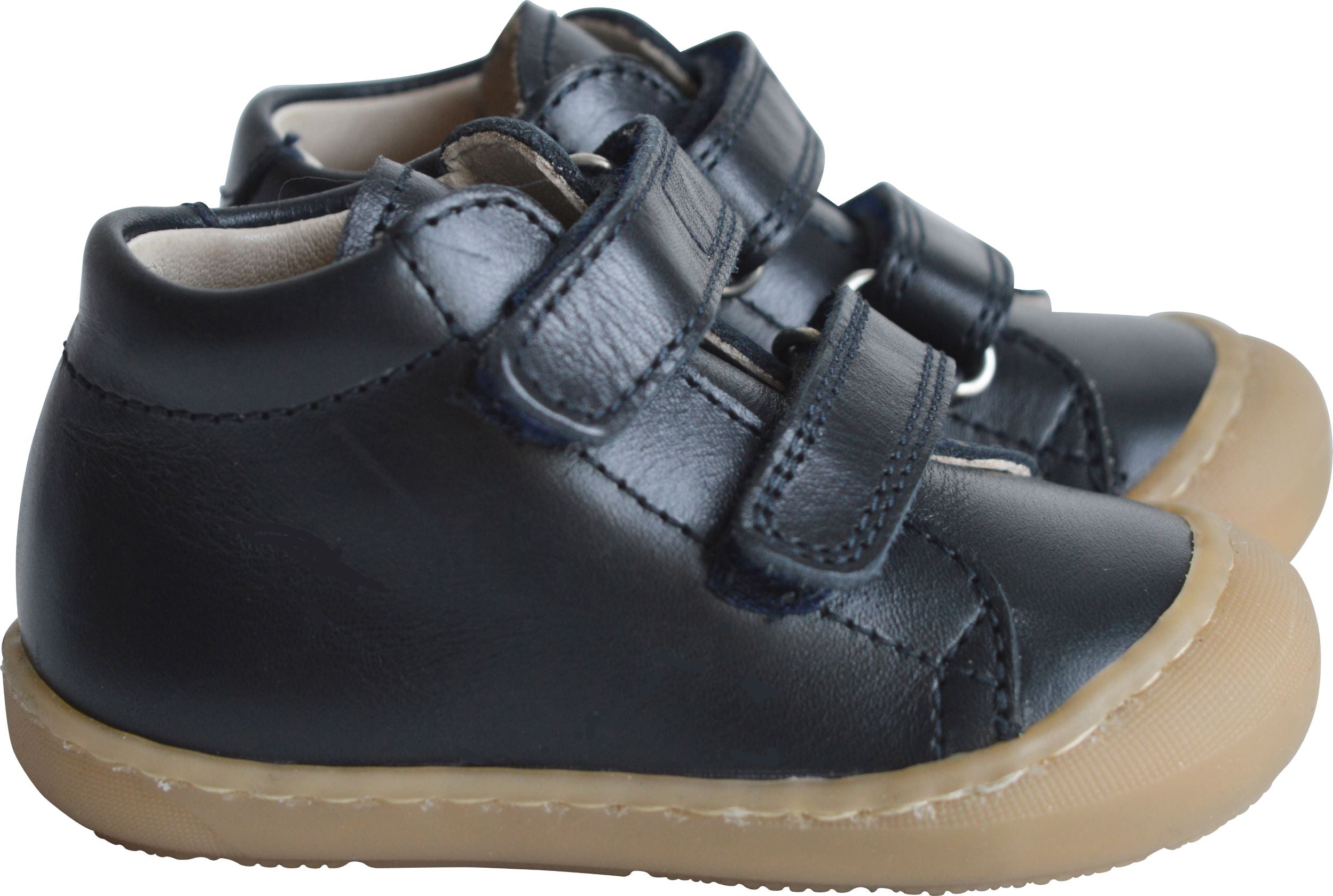 Chaussures Scratchs Souples Max - Cuir Marine