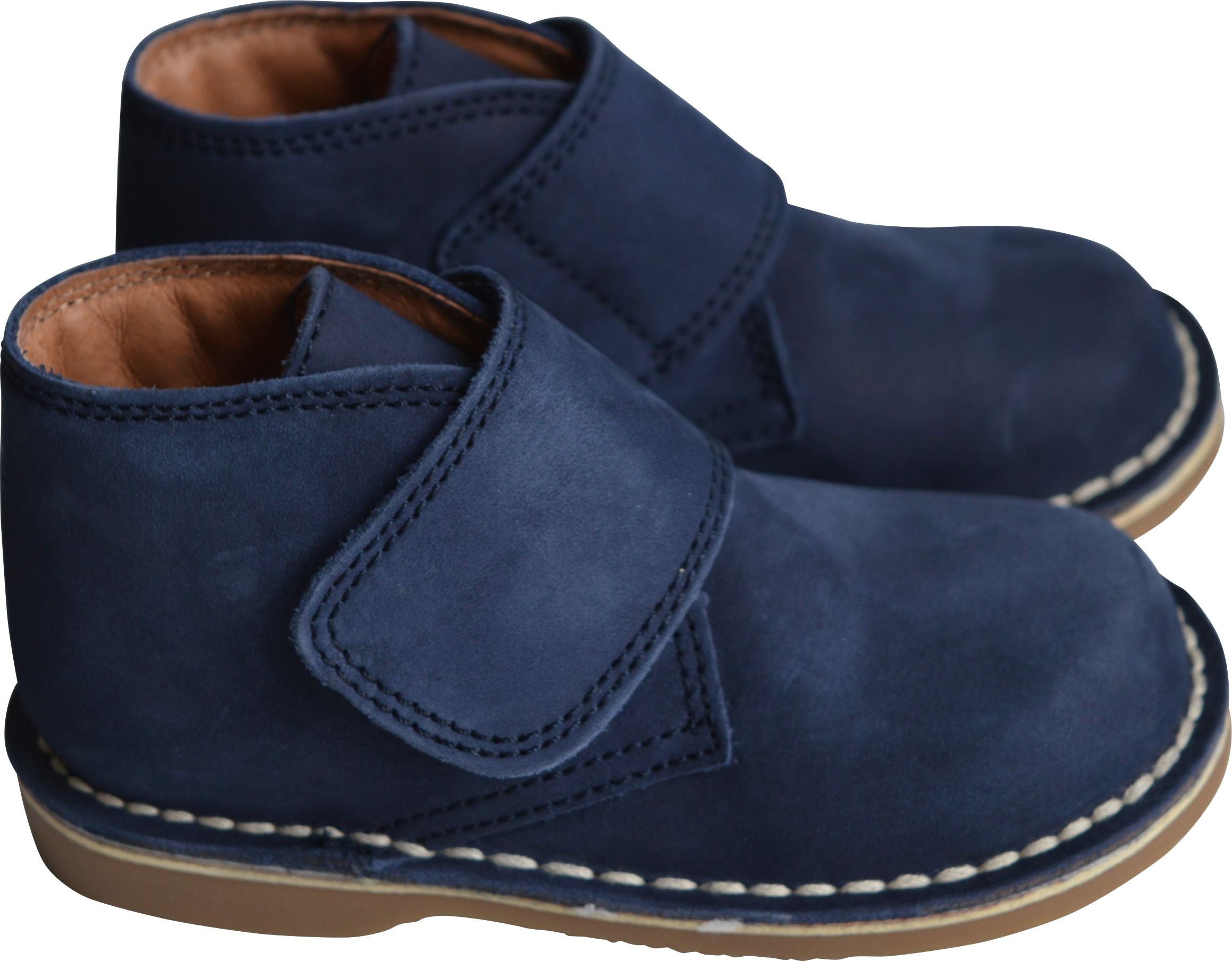 Chaussures Garçon Scratch Derbies Médéric - Nubuck Bleu Navy