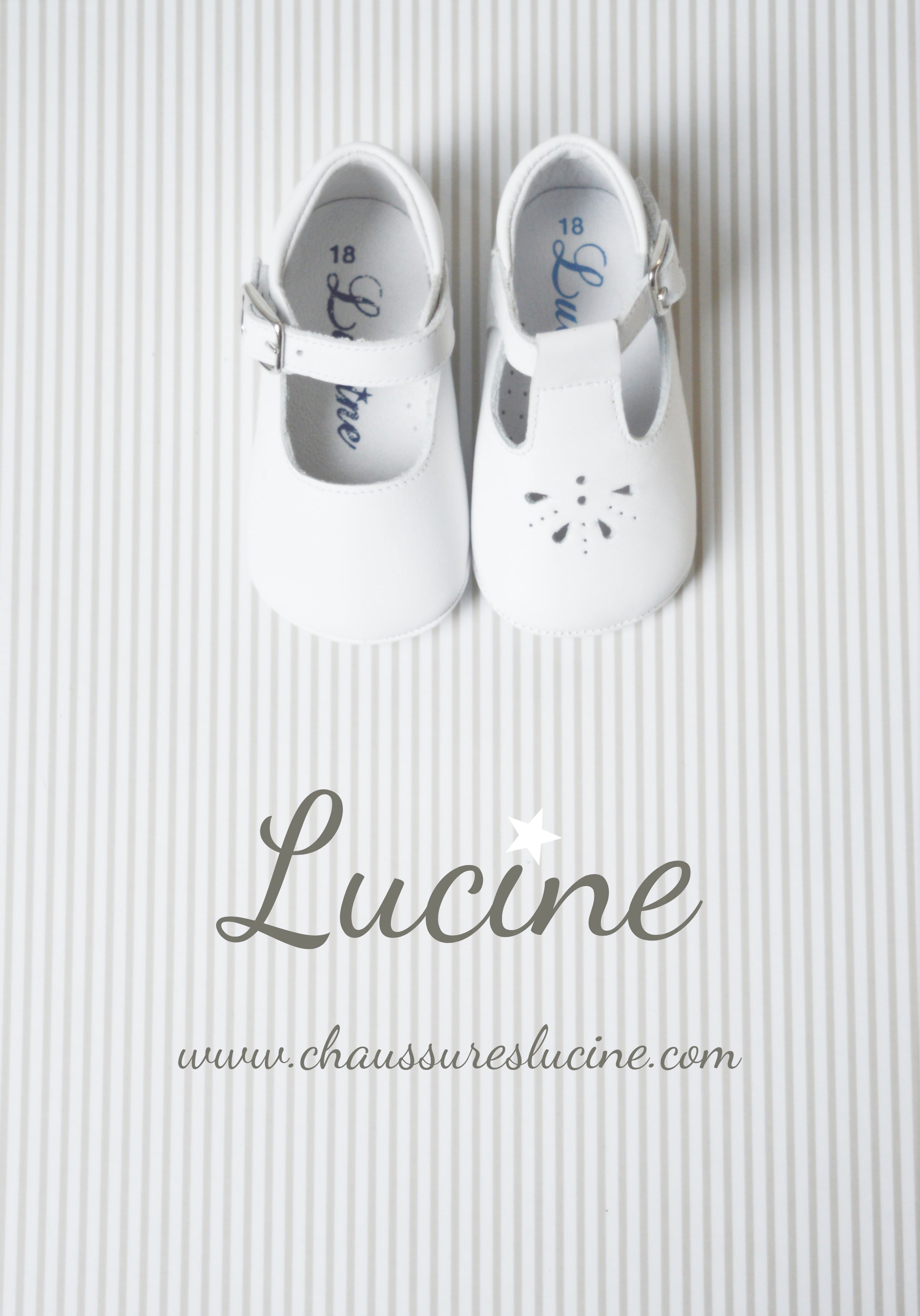 Chaussons Bébé Souples Antidérapants Fille À Boucle Mini-Alice - Cuir Blanc