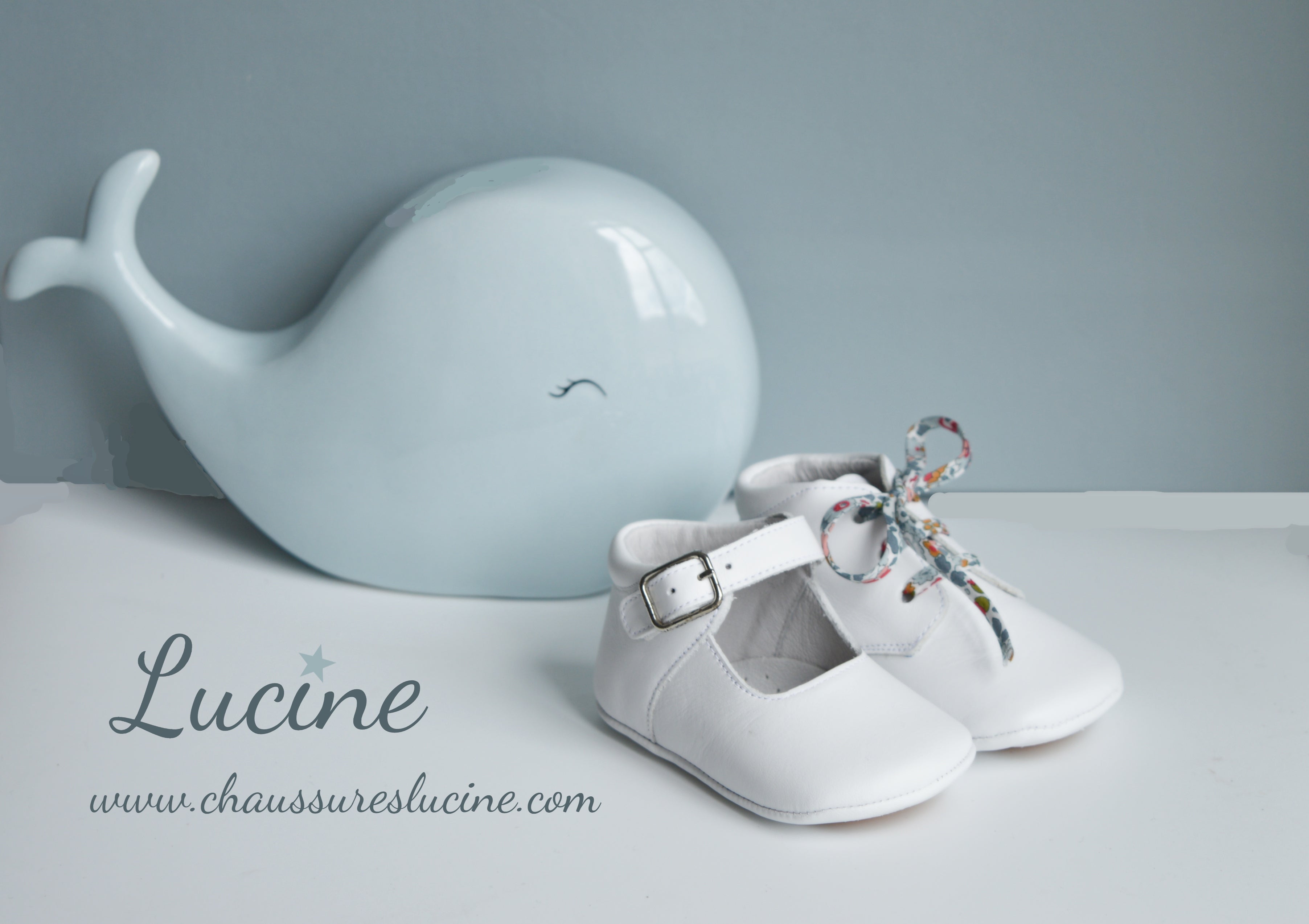 Chaussons Bébé Souples Antidérapants Fille À Boucle Mini-Alice - Cuir Blanc