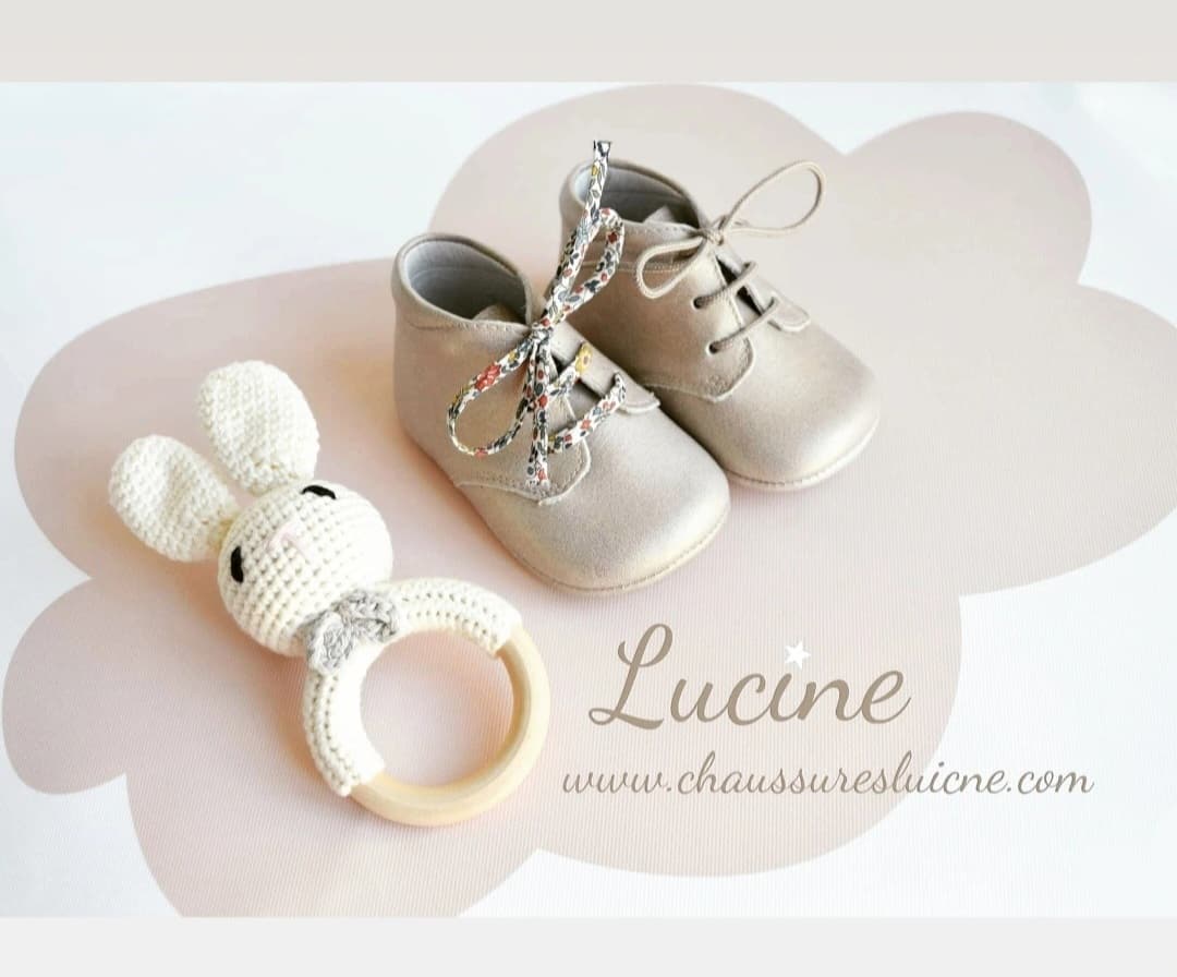 Chaussons Bébé Souples Antidérapants Fille Mini-Arthur - Cuir Mordoré