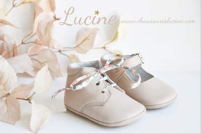 Chaussons Bébé Souples Antidérapants Fille Mini-Arthur - Cuir Rose Nude