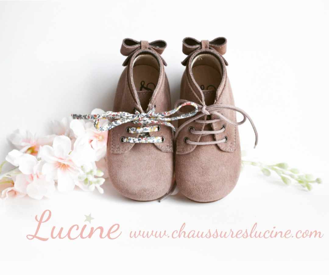 Chaussures Bottillons Albertine - Nubuck Vieux Rose Taupe