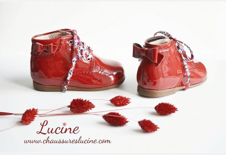 Chaussures Bottillons Albertine - Vernis Rouge