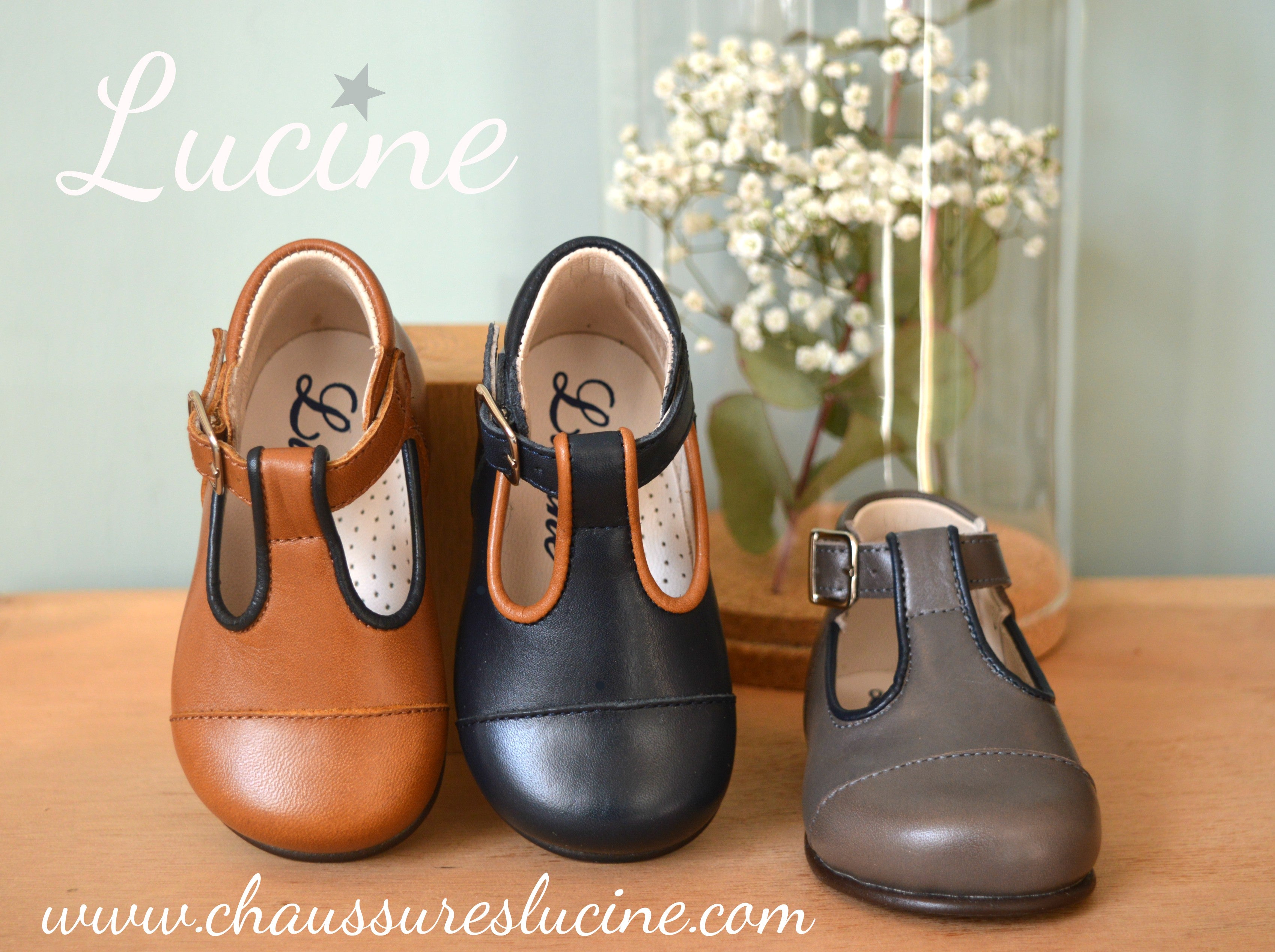 Chaussures Bébé Bottillons Salomé À Boucle Alexandre - Cuir Gris Taupe