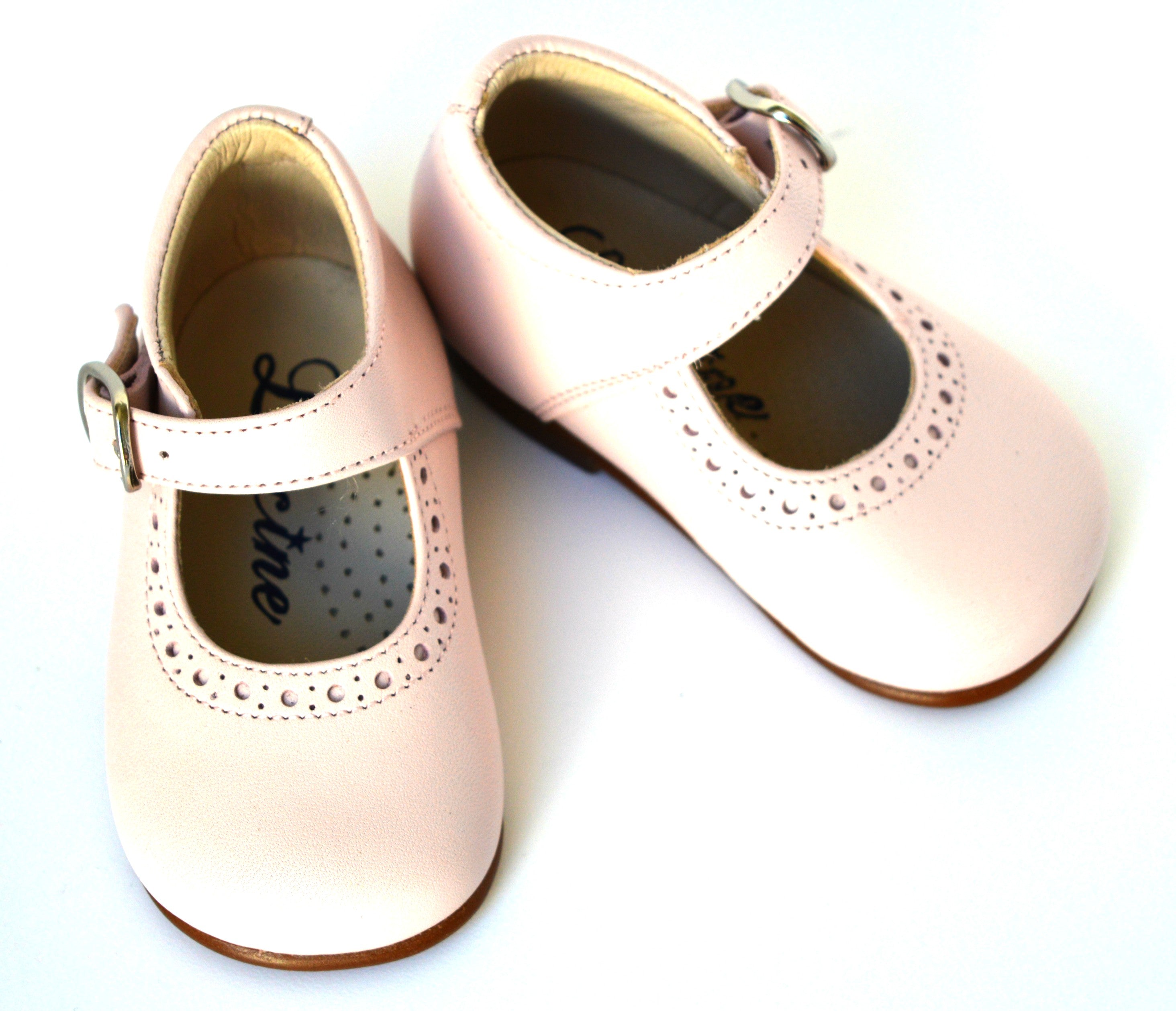 Chaussures Babies Charles Ix Alice À Boucle - Cuir Rose Pâle