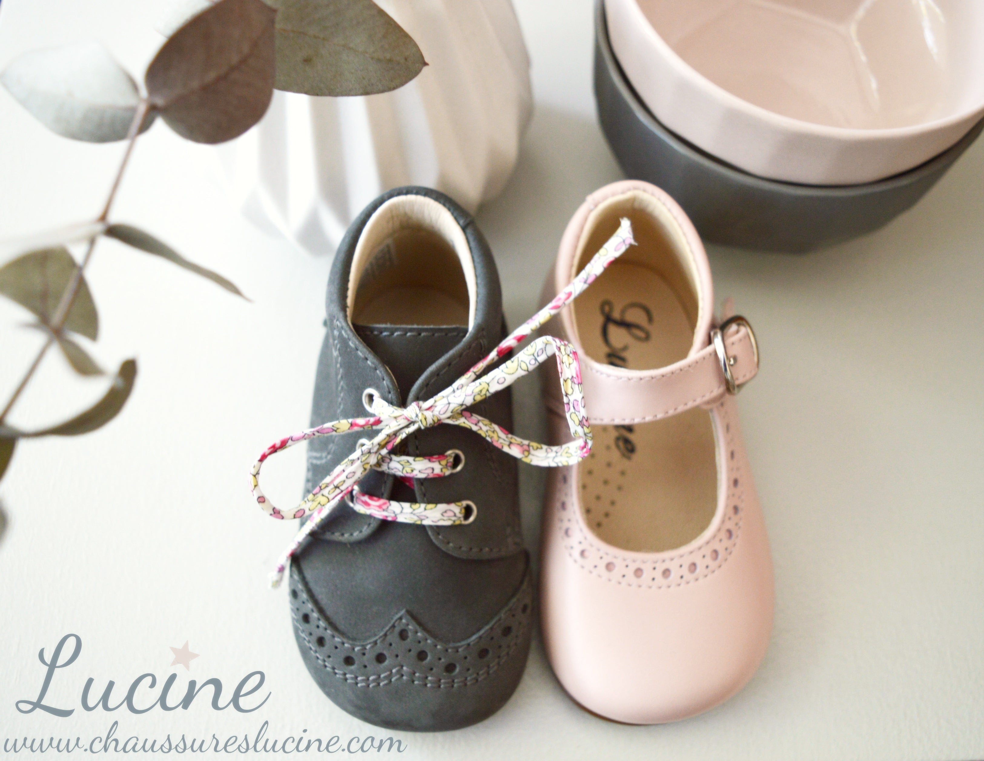 Chaussures Babies Charles Ix Alice À Boucle - Cuir Rose Pâle