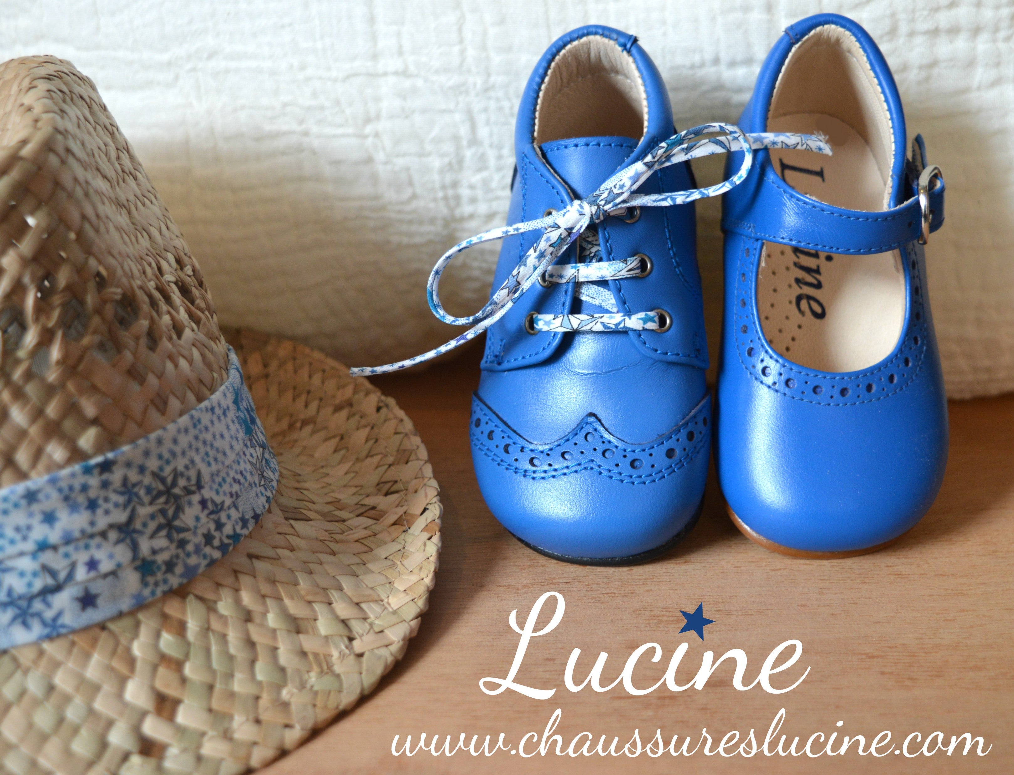 Chaussures Babies Charles Ix Alice À Boucle - Cuir Bleu Royal