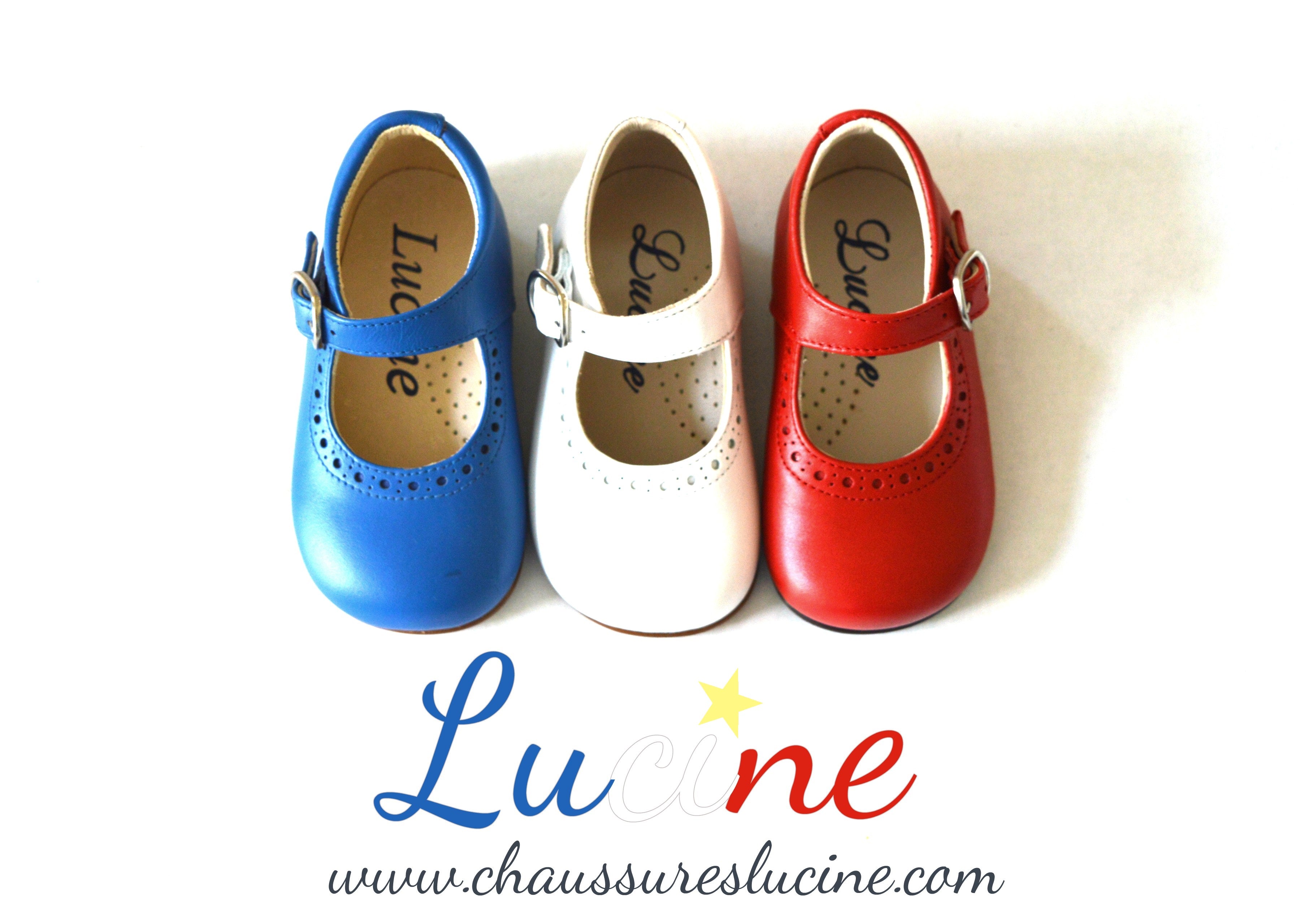 Chaussures Babies Charles Ix Alice À Boucle - Cuir Bleu Royal