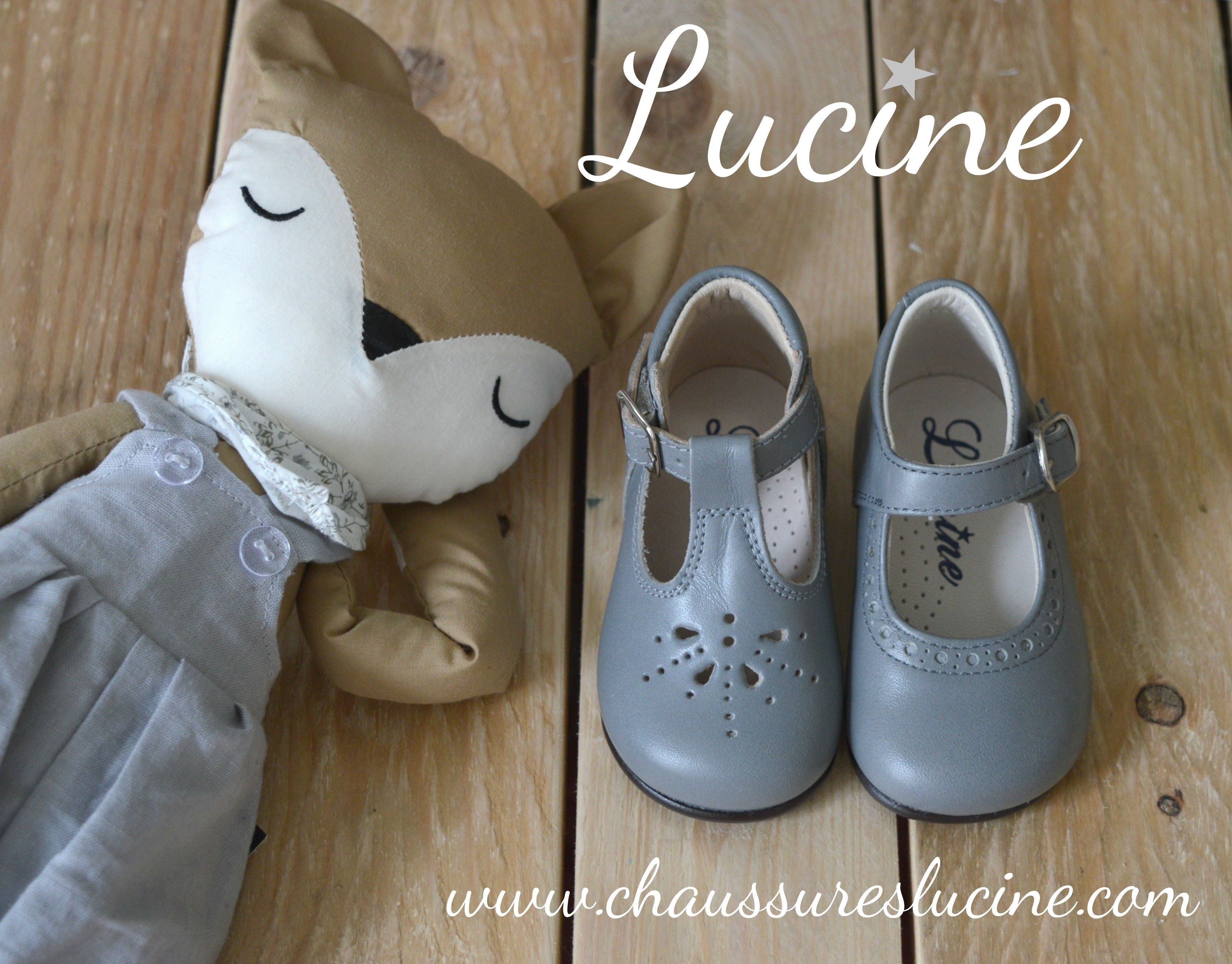 Chaussures Babies Charles Ix Alice À Boucle - Cuir Gris Clair