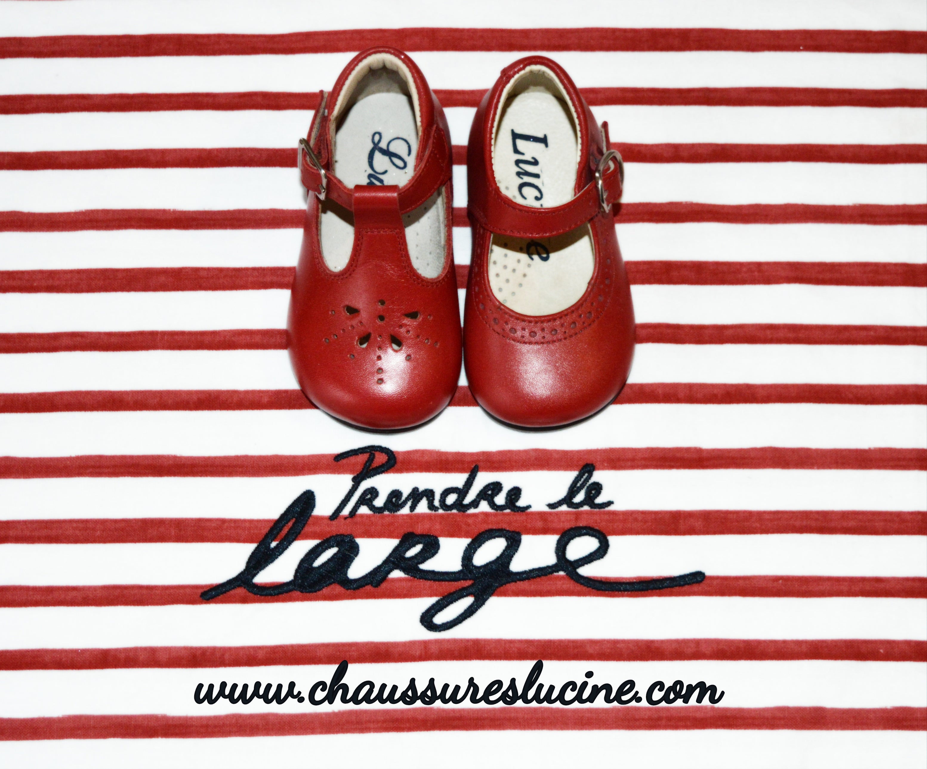 Chaussures Bottillons Salomé Bébé À Boucle Aloïs - Cuir Rouge