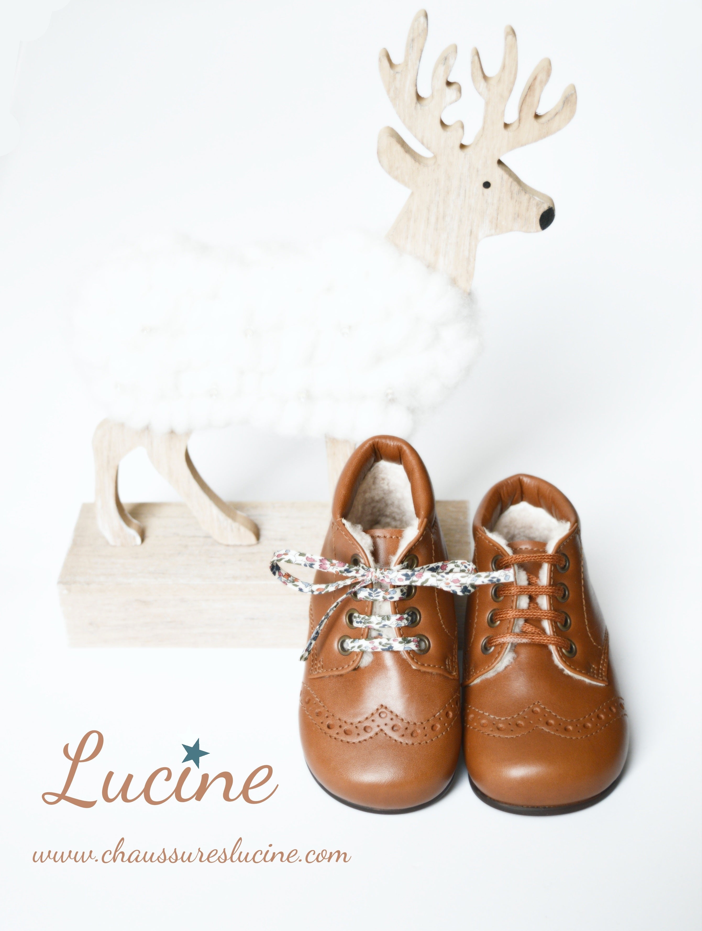 Chaussures Bottillons Fourrés Angèle - Cuir Camel