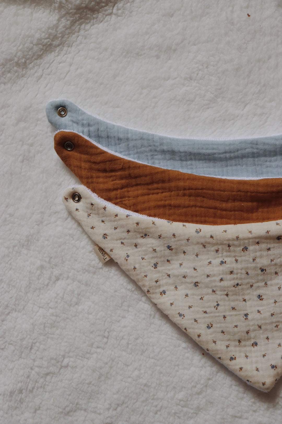 Trio de bavoirs Bleuet