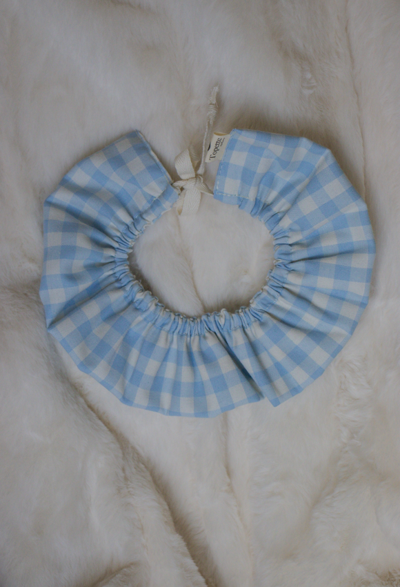 Collerettes Vichy Bleu ciel