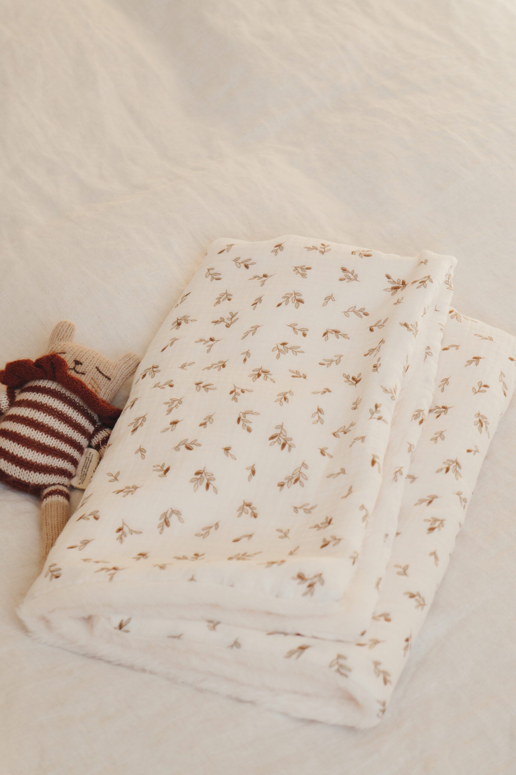 Couverture douceur Feuilles naturelles