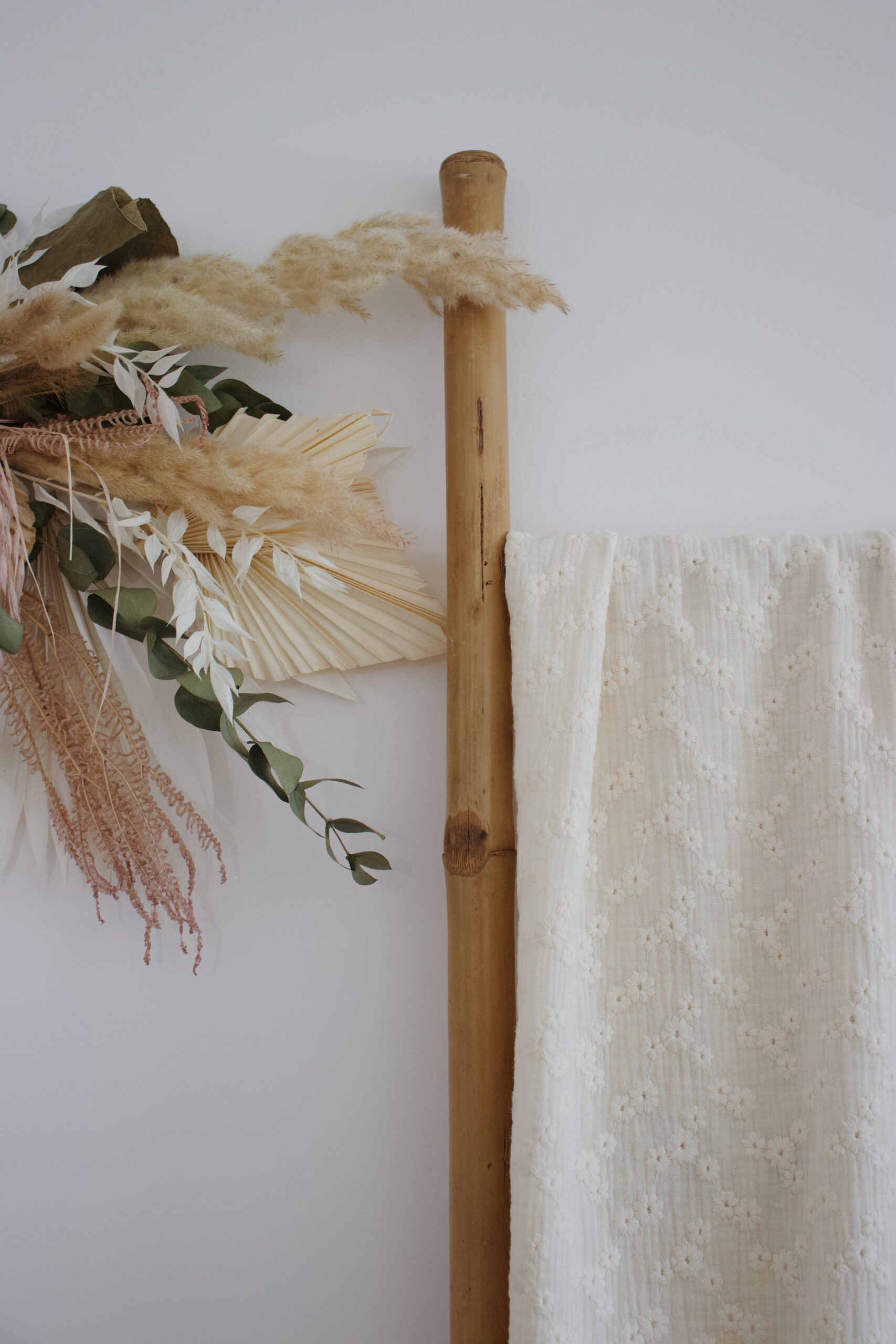 Maxi langes Broderie écrue