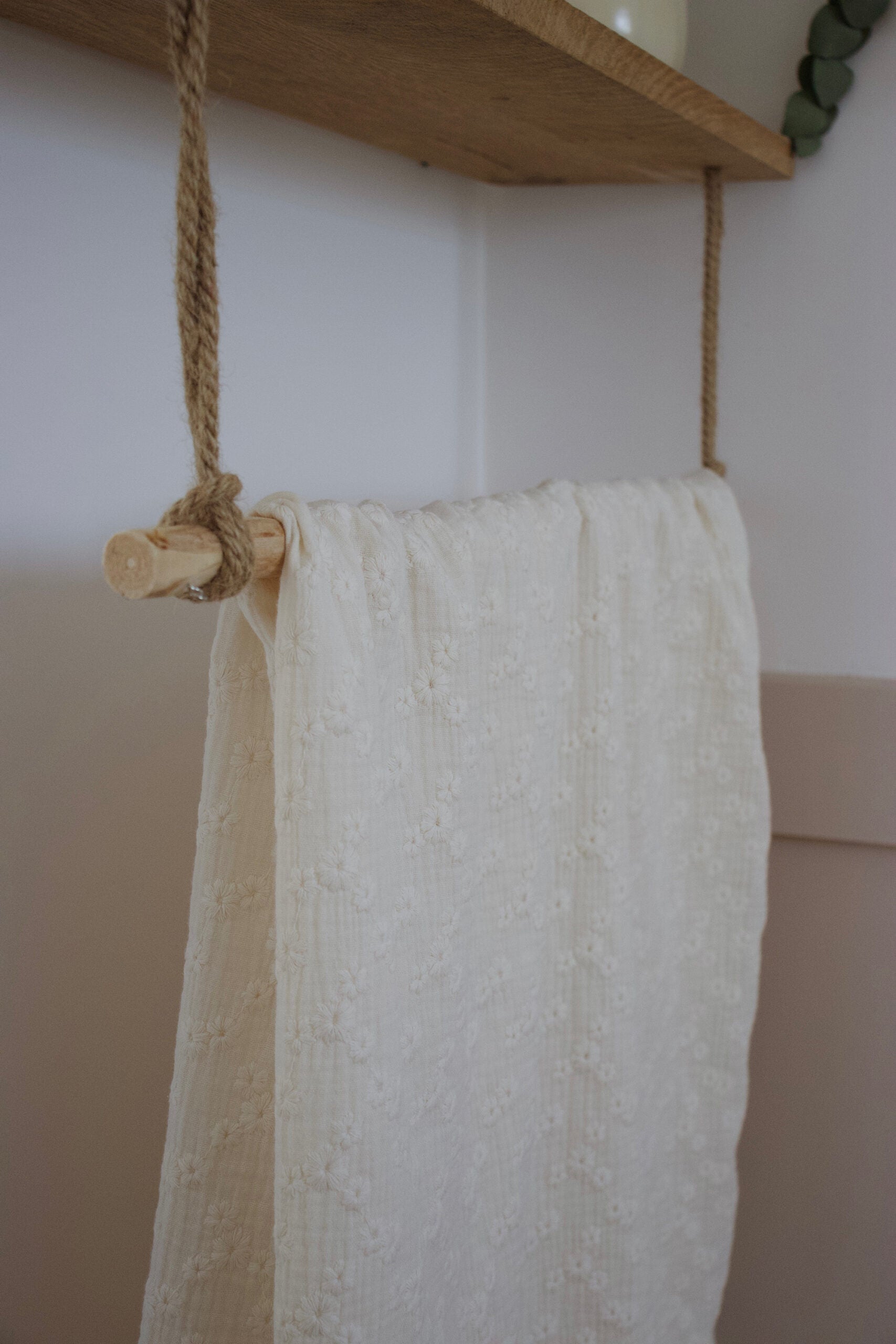 Maxi langes Broderie écrue