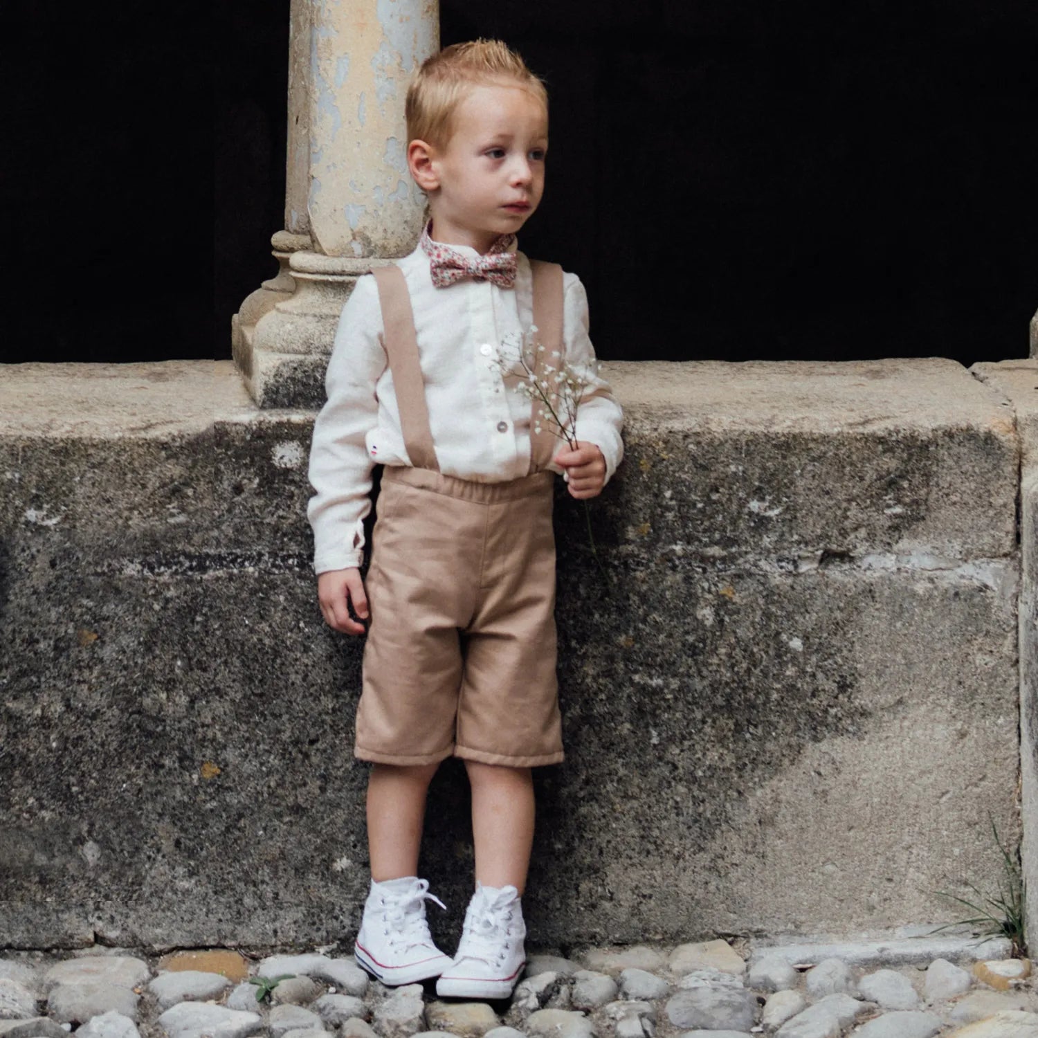 Bermuda enfant Citronnier en sergé noisette