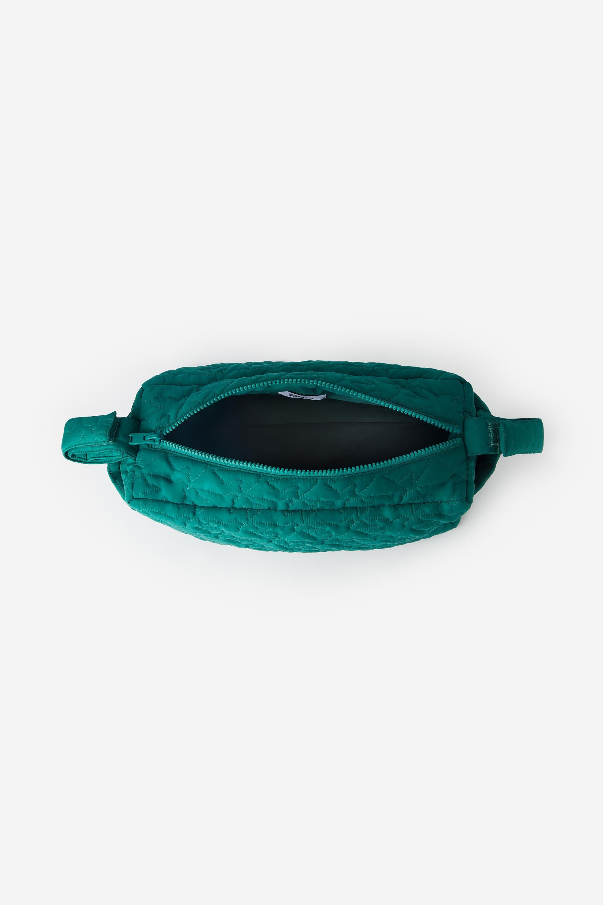 pochette organisateur poussette en nylon. Broderie matelassée ton sur ton. Deux poches sur le côté pour le biberon. Sac avec attache pour mettre sur la poussette pour les balades avec bébés. Fermeture par un zip ton sur ton. 26 PARADIS