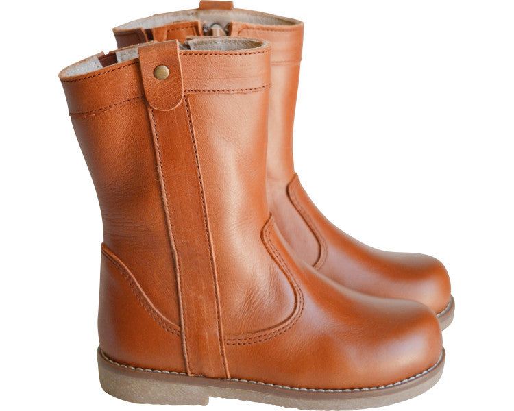 Bottes Bottines Mi-Hautes Resistantes Romy - Cuir Camel