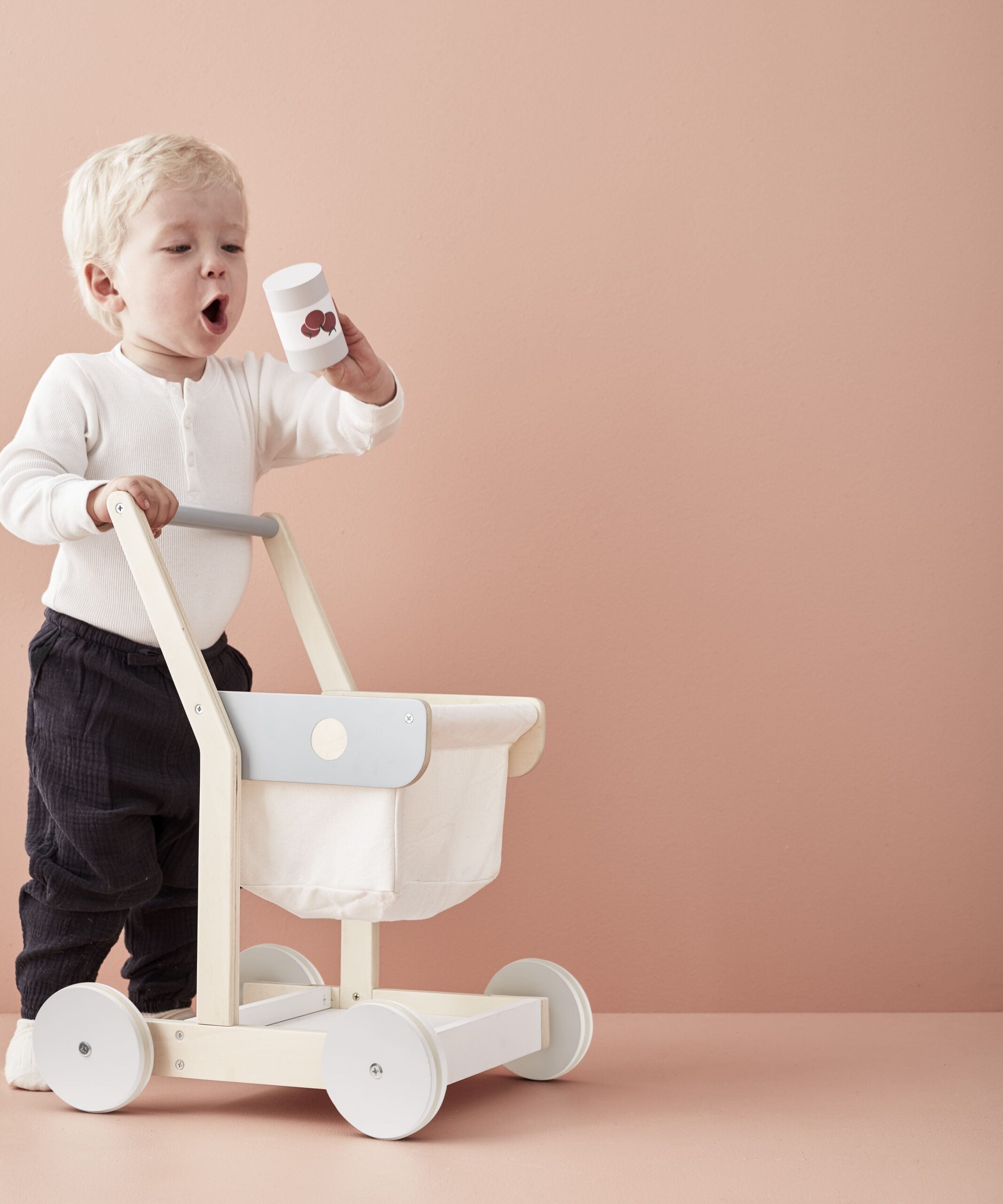 Caddie de courses en bois