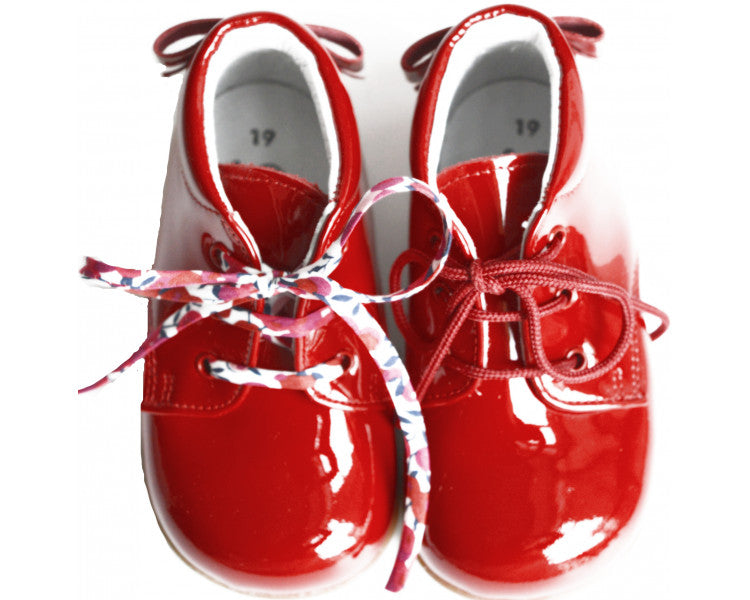 Chaussures Bottillons Souples Azylis Noeud Arrière - Vernis Rouge