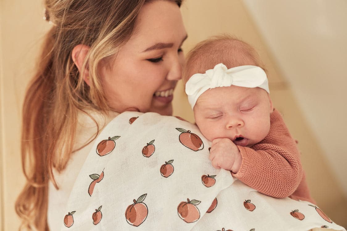 Lot 2 maxi langes gaze de coton - Peach