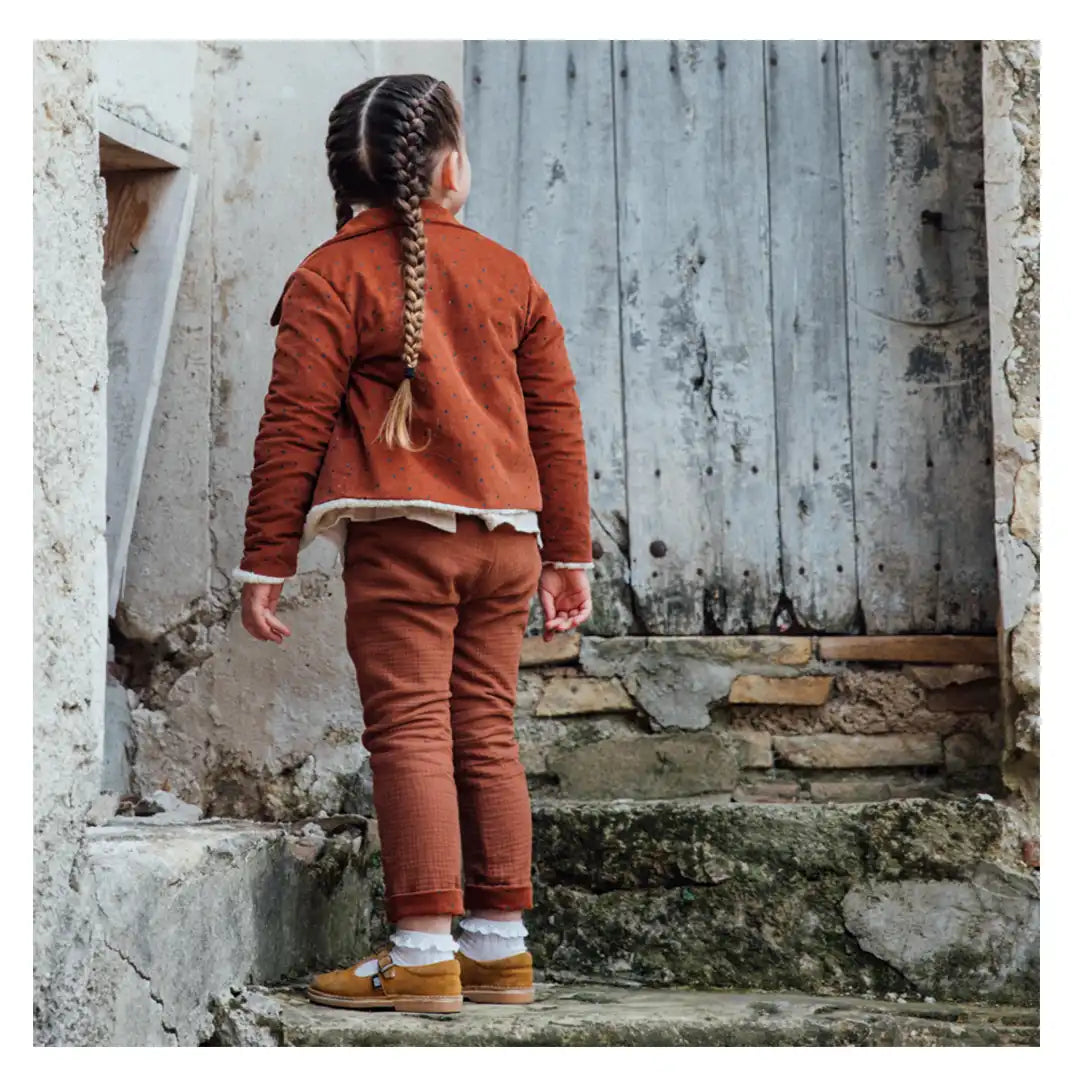 Pantalon enfant velours réversible Arbousier