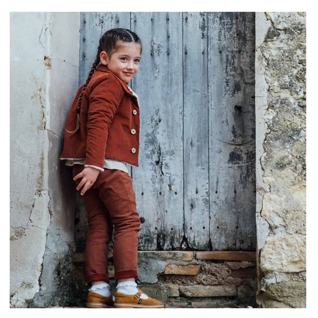 Pantalon enfant velours réversible Arbousier