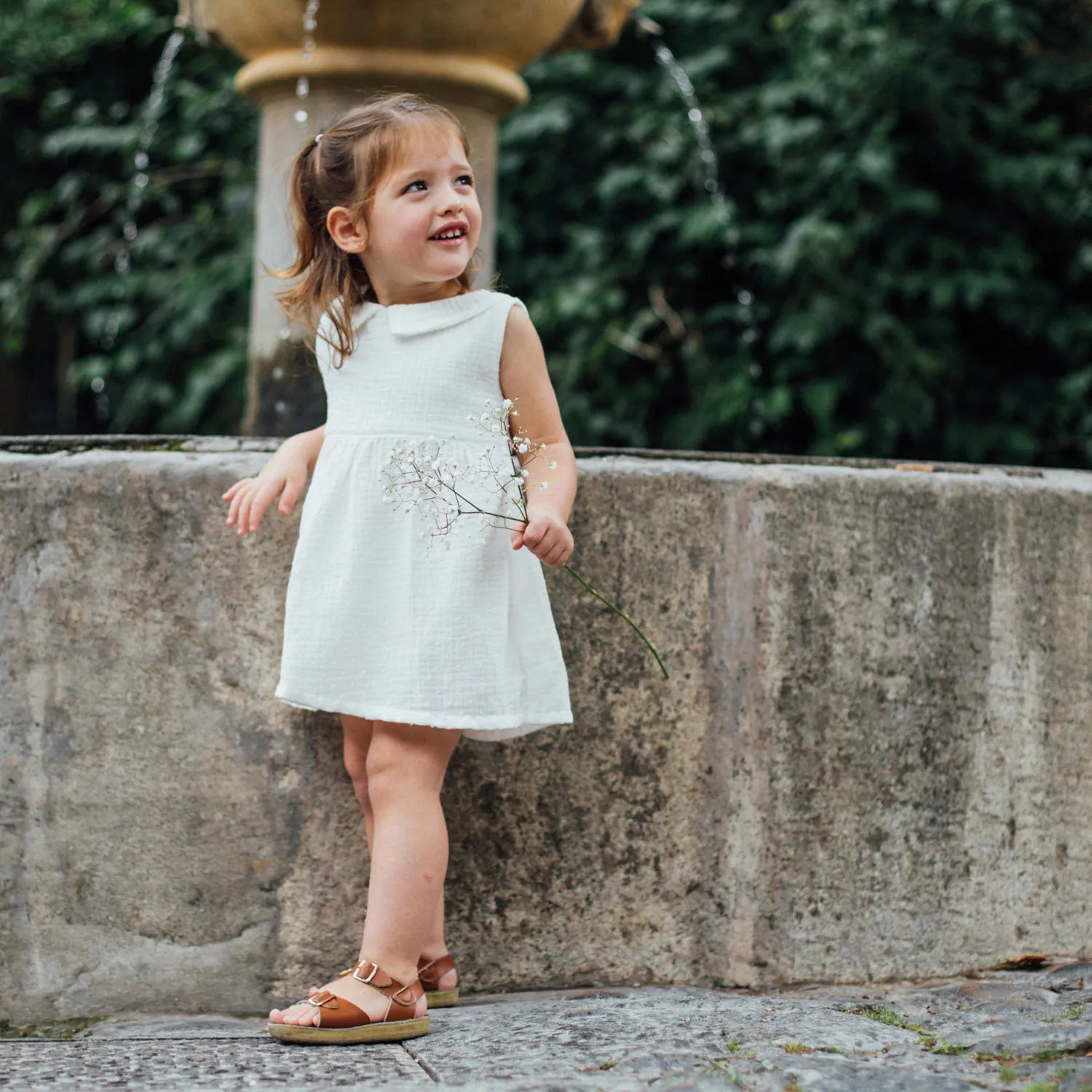 Robe cérémonie enfant plumetis Aubépine