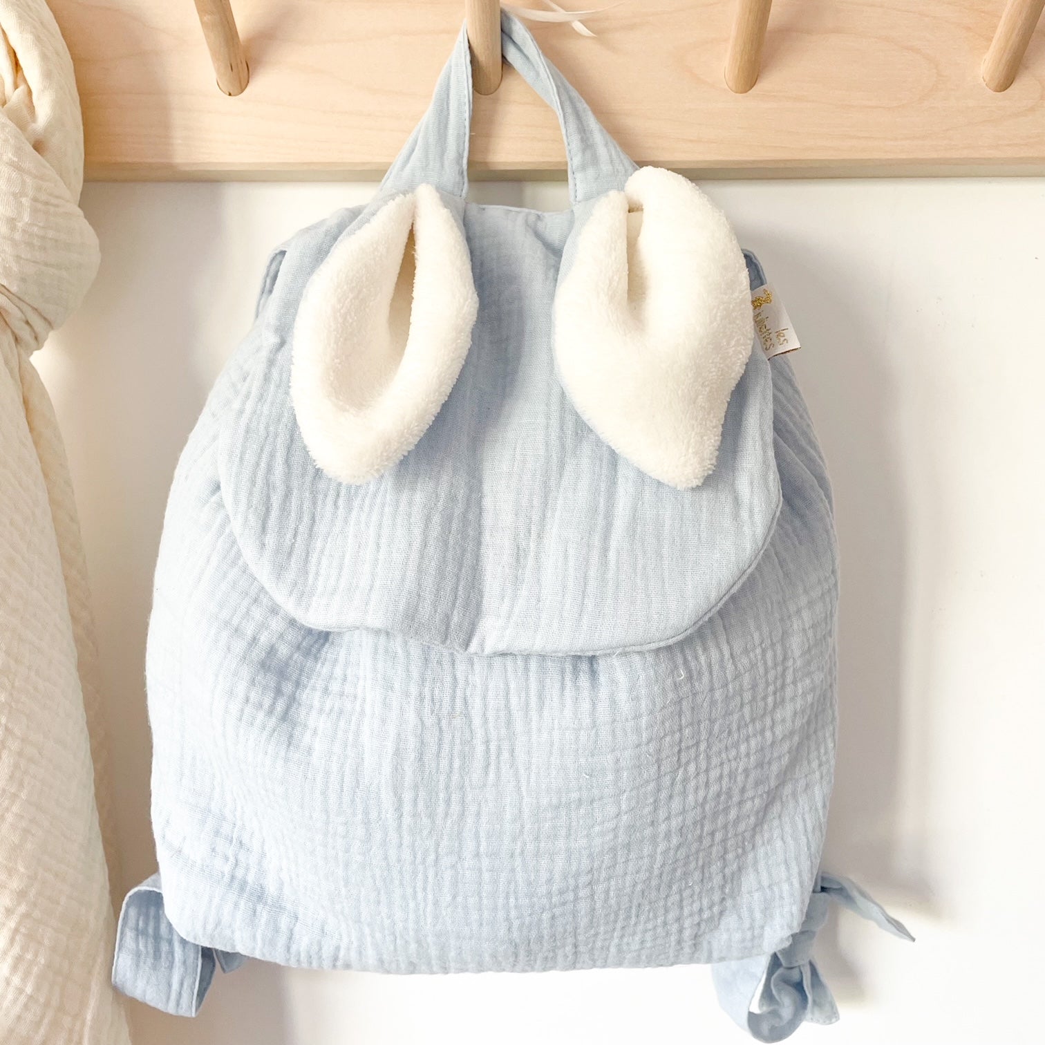 Sac à dos lapin gaze de coton
